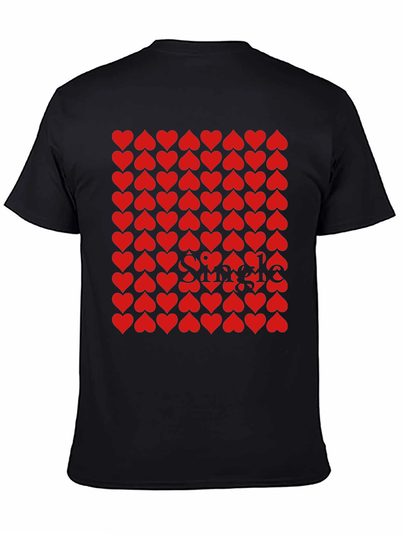 Heart Pattern Graphic Tee - Stylish Unisex T-Shirt
