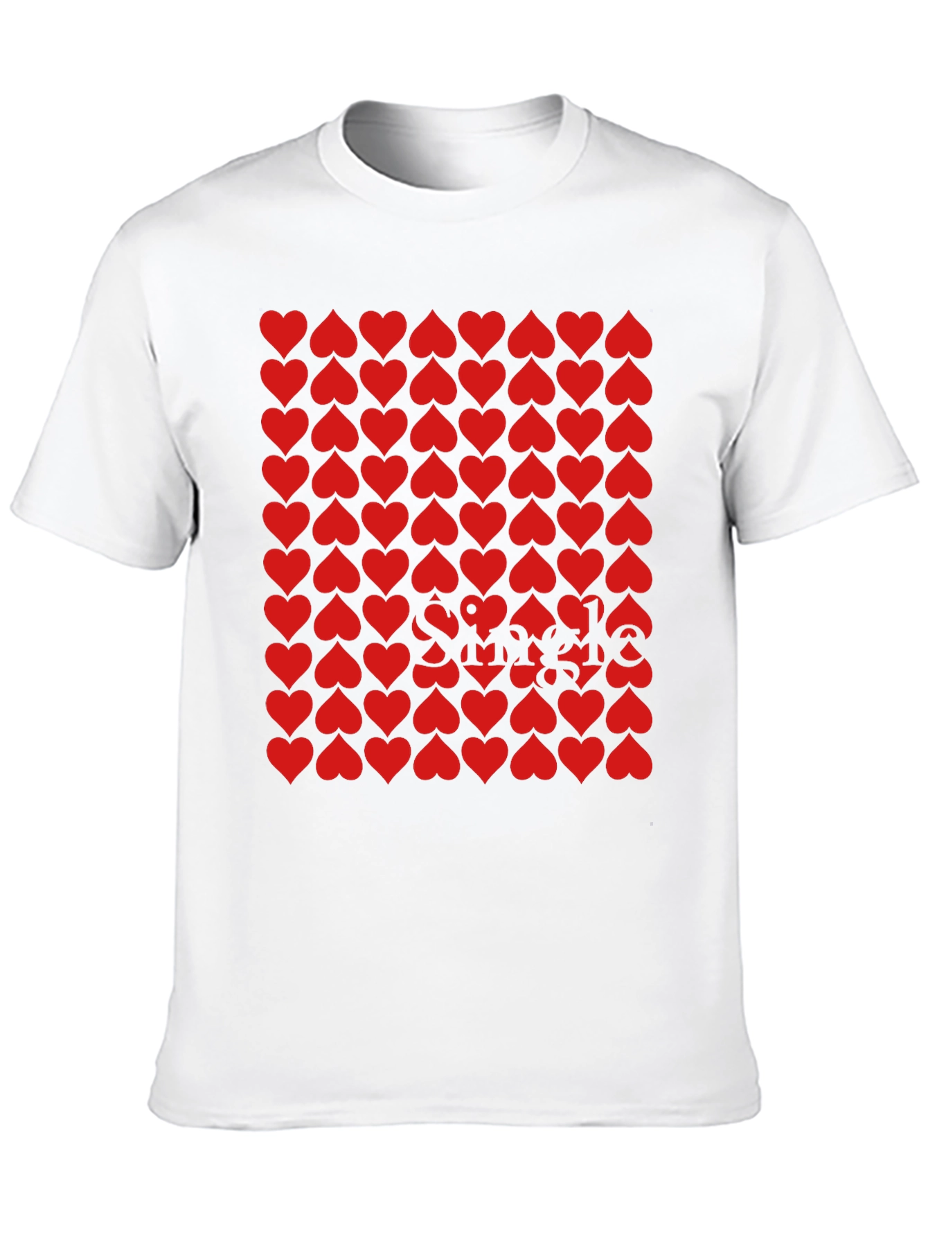 Heart Pattern Graphic Tee - Stylish Unisex T-Shirt