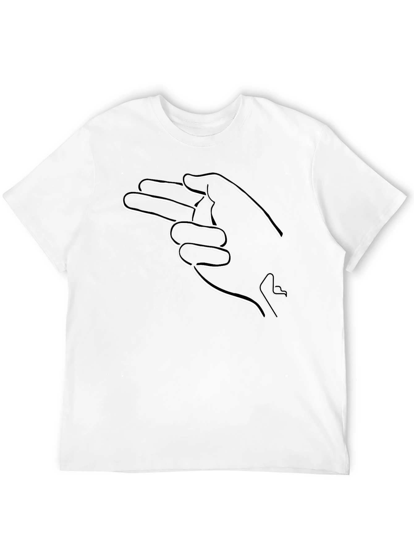 Minimalist Hand Gesture Graphic T-Shirt