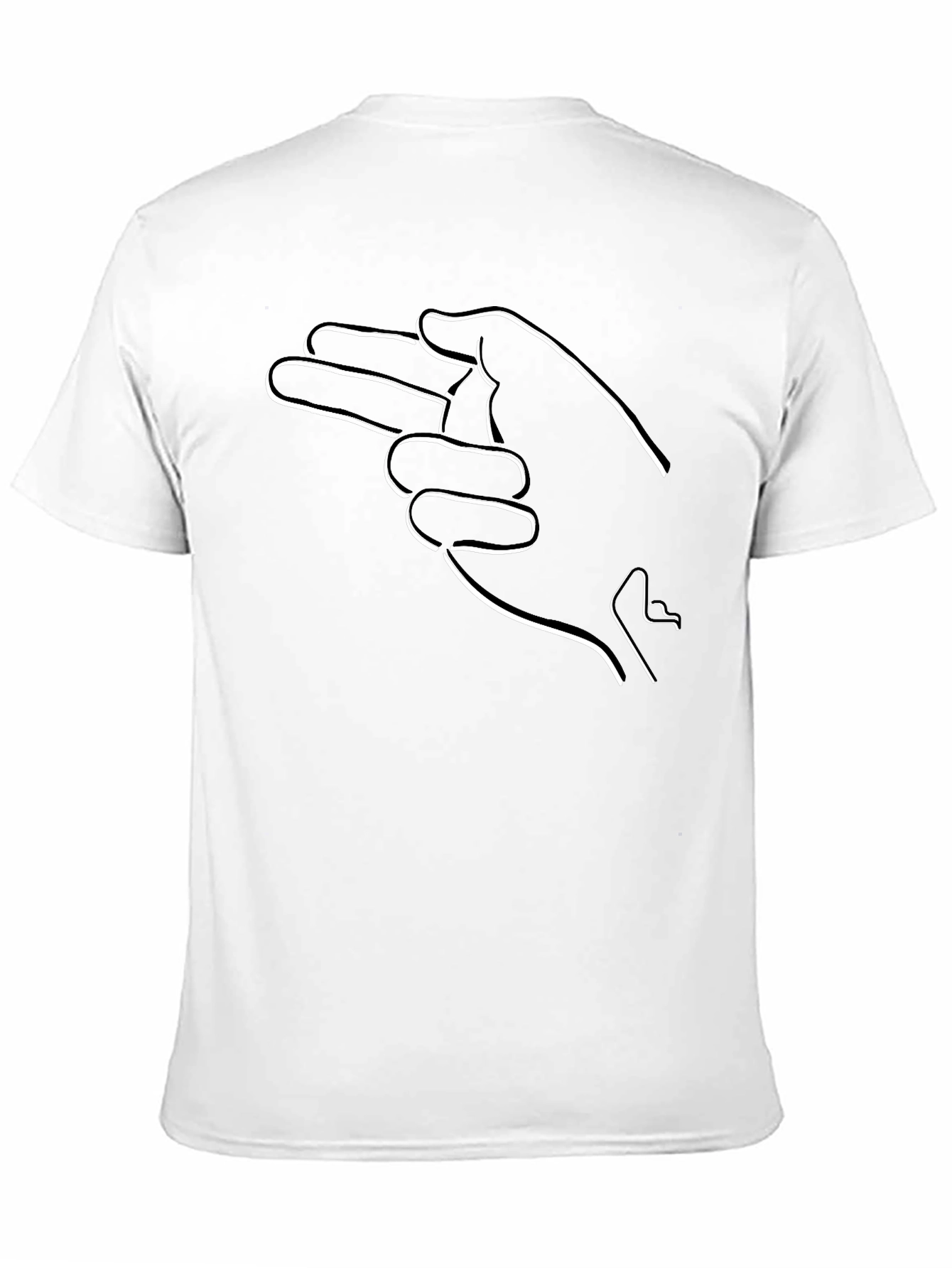 Minimalist Hand Gesture Graphic T-Shirt