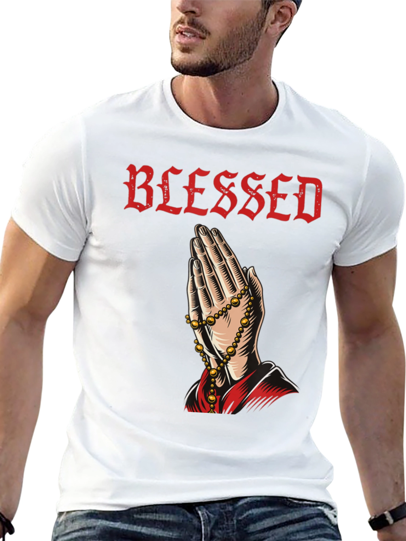 Blessed Praying Hands Graphic Tee