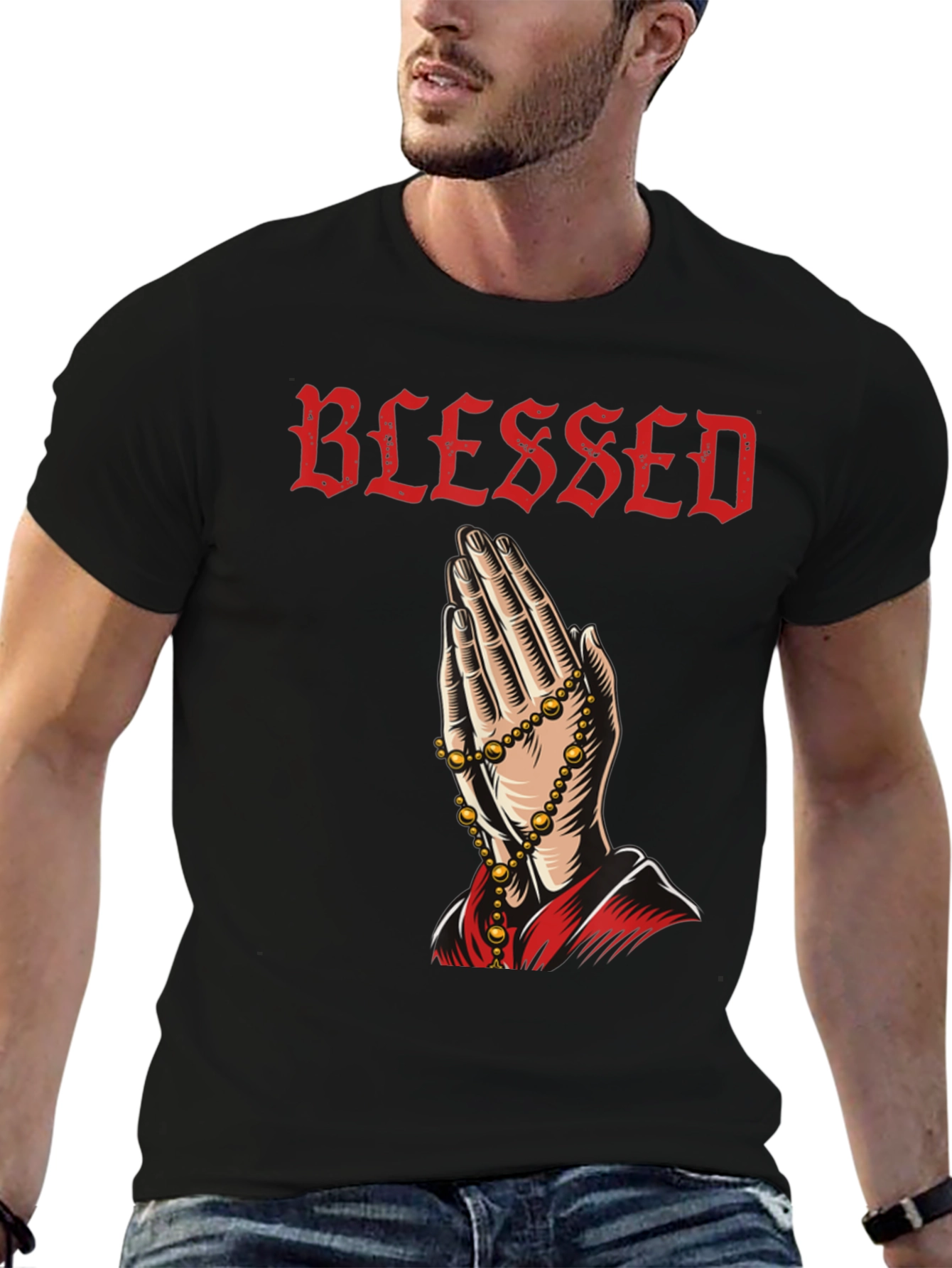 Blessed Praying Hands Graphic Tee