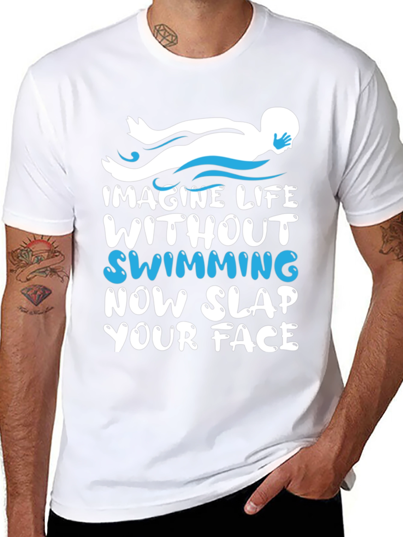 Imagine Life Without Swimming - Funny Swimmer T-Shirt