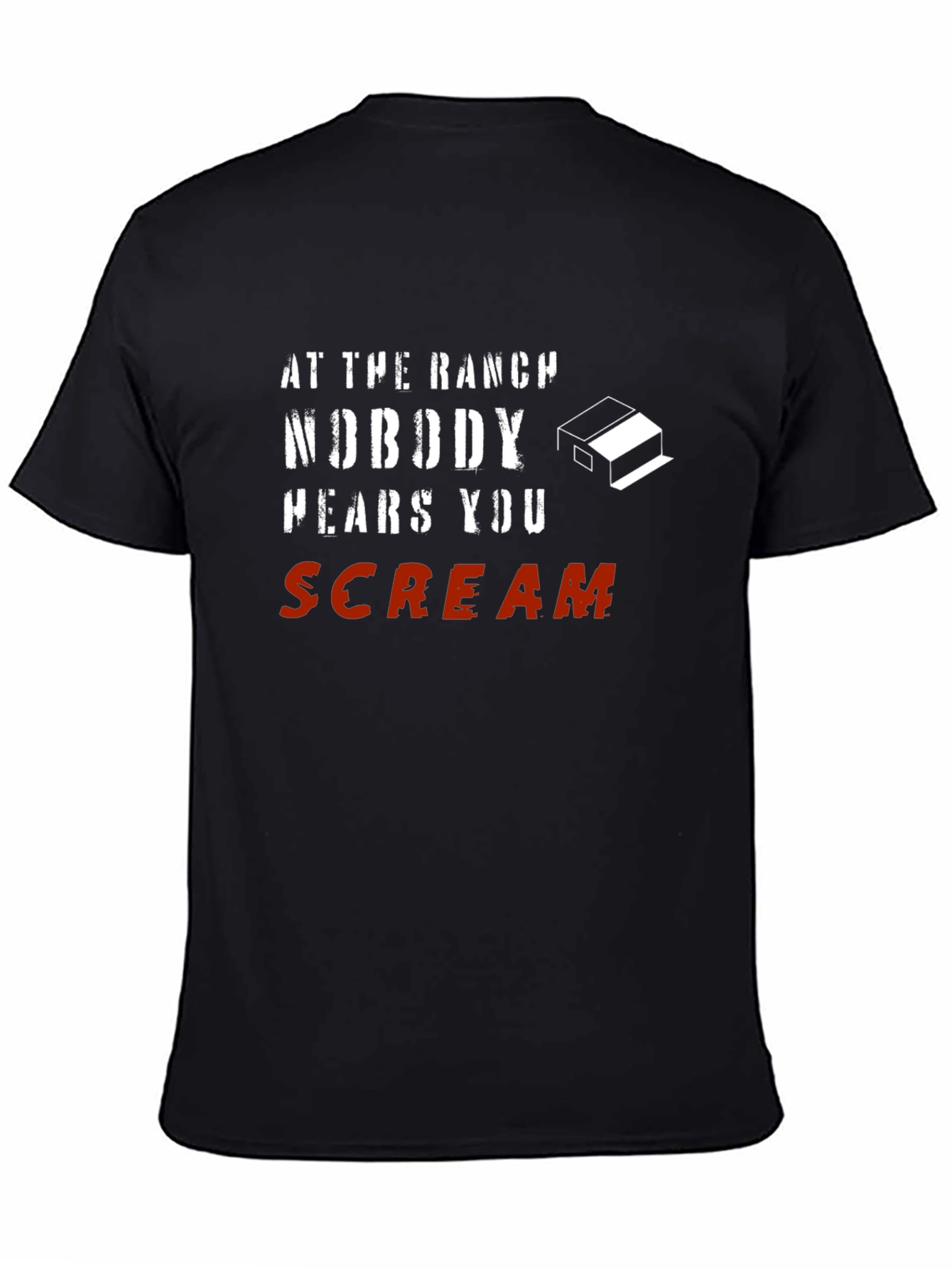 At The Ranch Nobody Hears You Scream Black T-Shirt