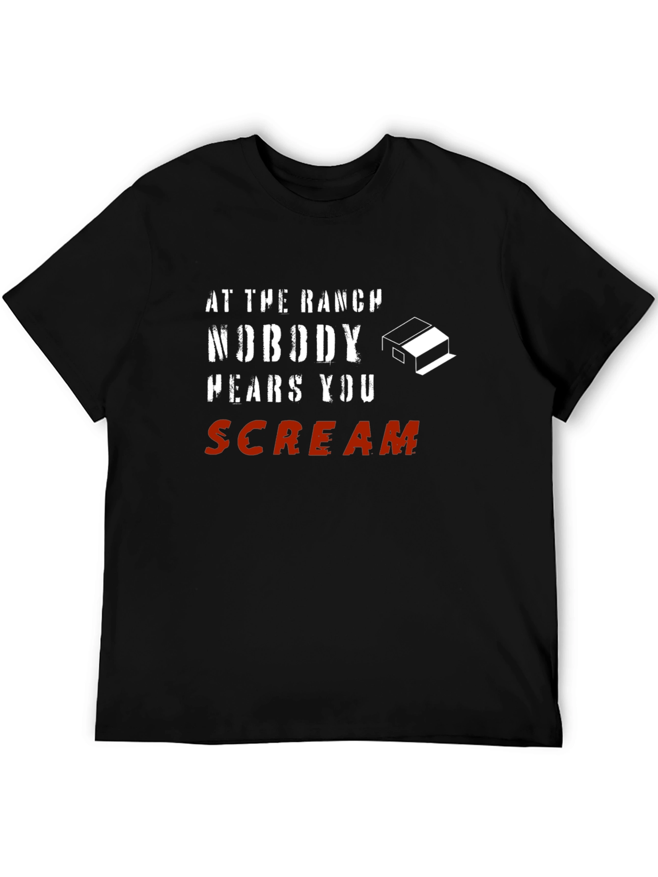 At The Ranch Nobody Hears You Scream Black T-Shirt