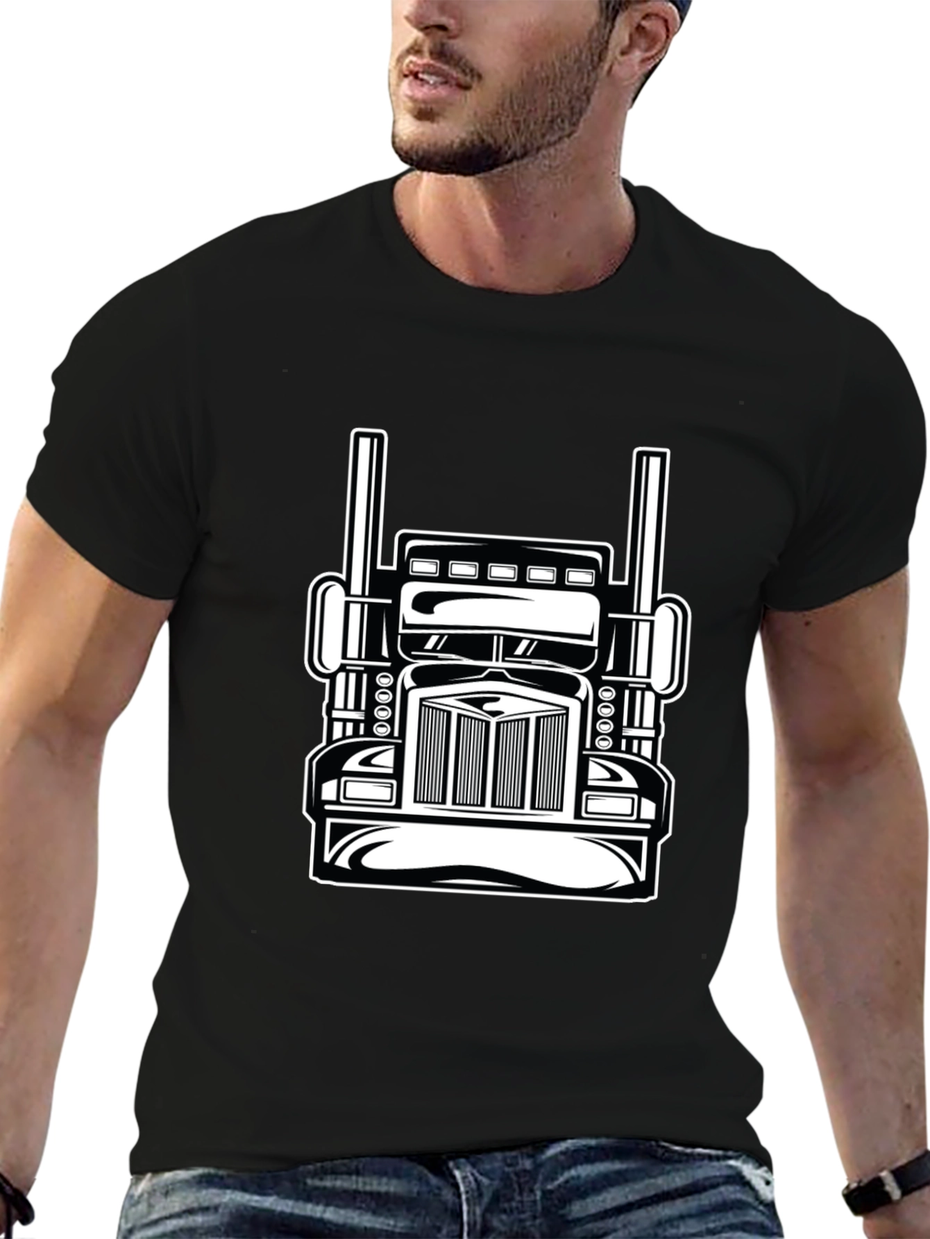 Truck Graphic T-Shirt - Bold Black Tee