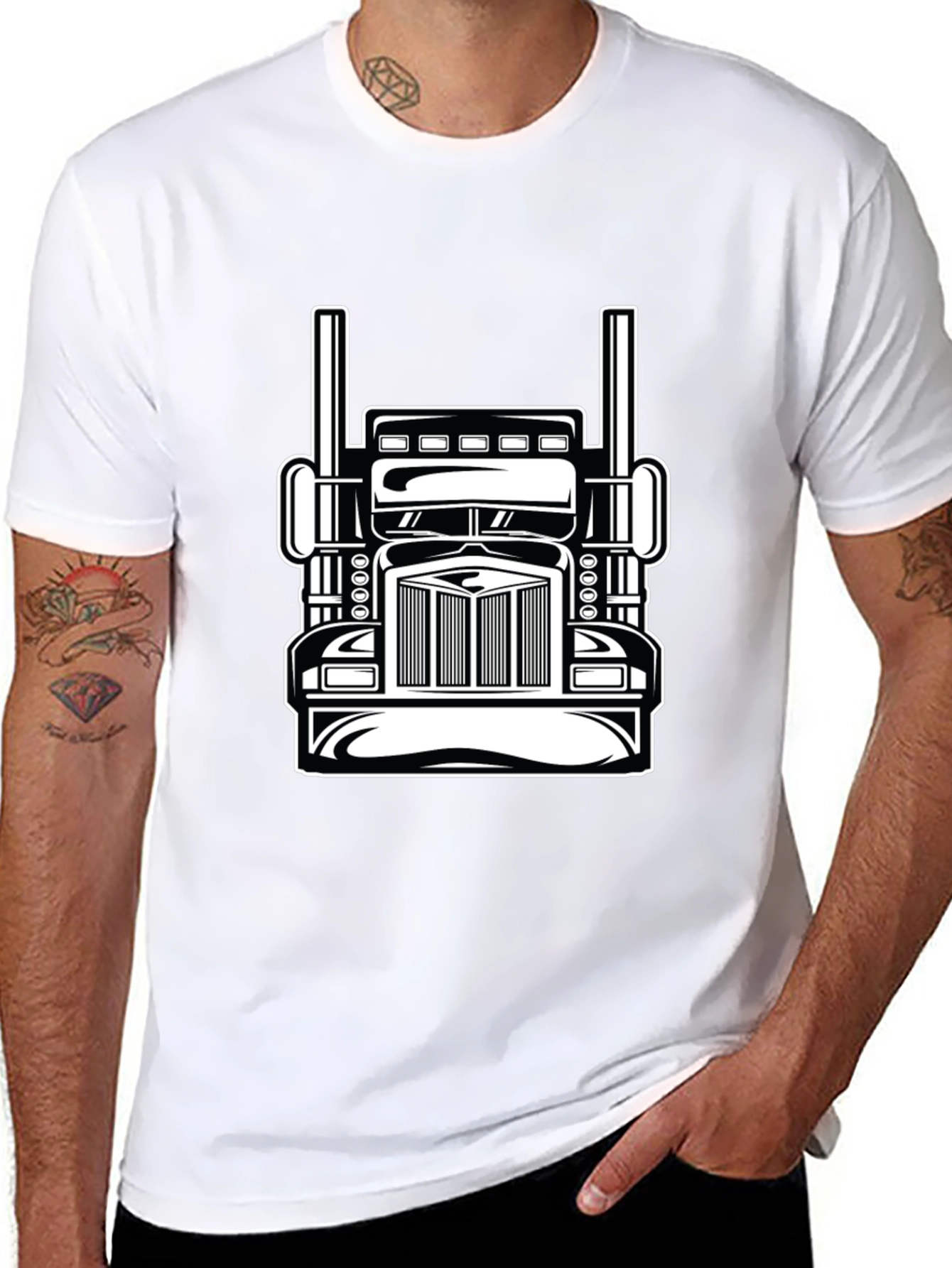 Truck Graphic T-Shirt - Bold Black Tee