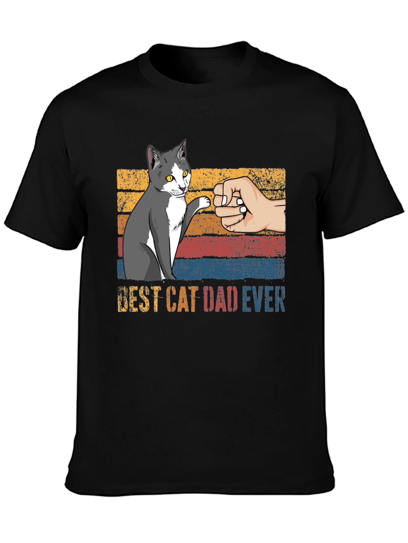 Best Cat Dad Ever Graphic T-Shirt