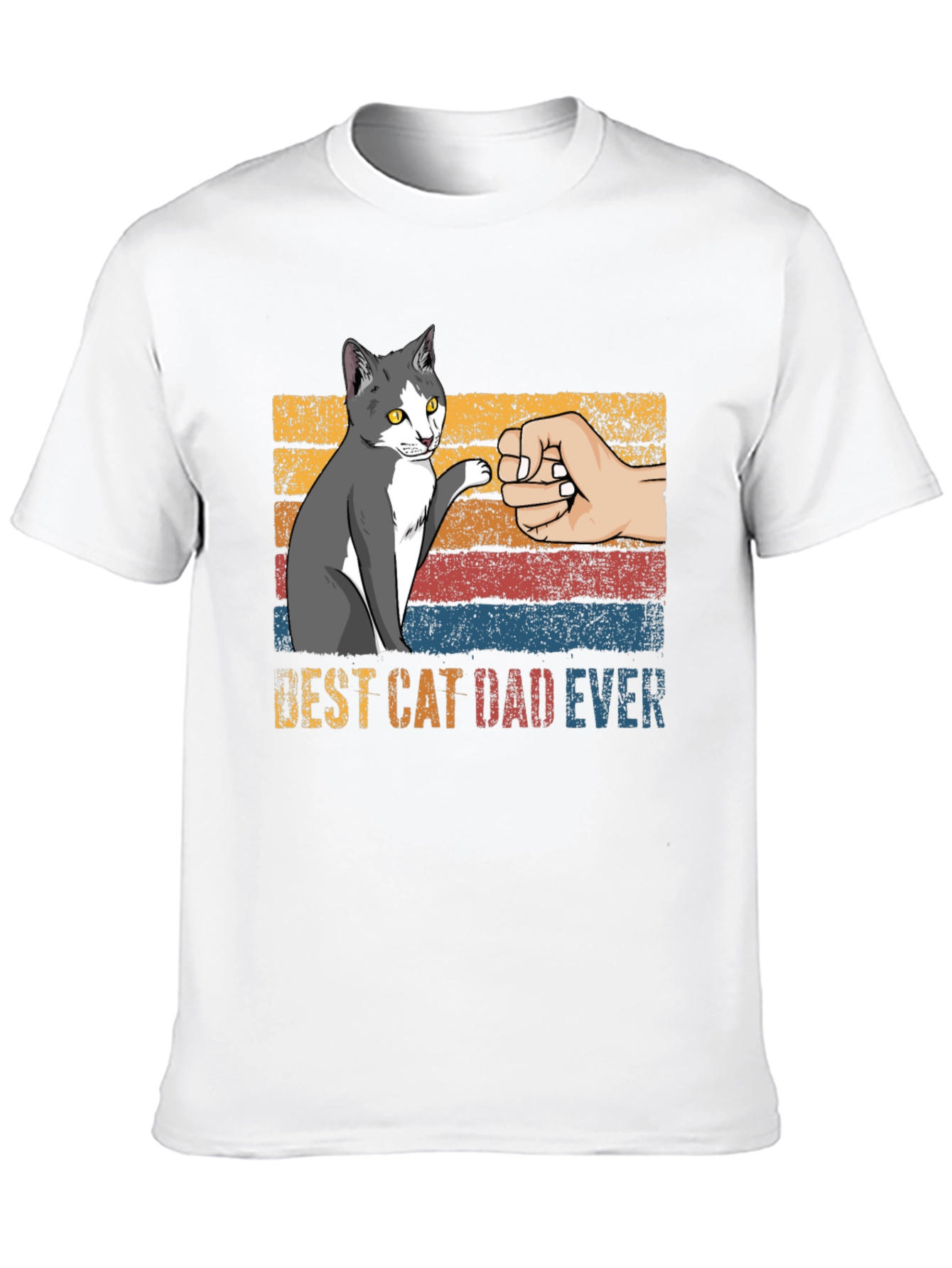 Best Cat Dad Ever Graphic T-Shirt