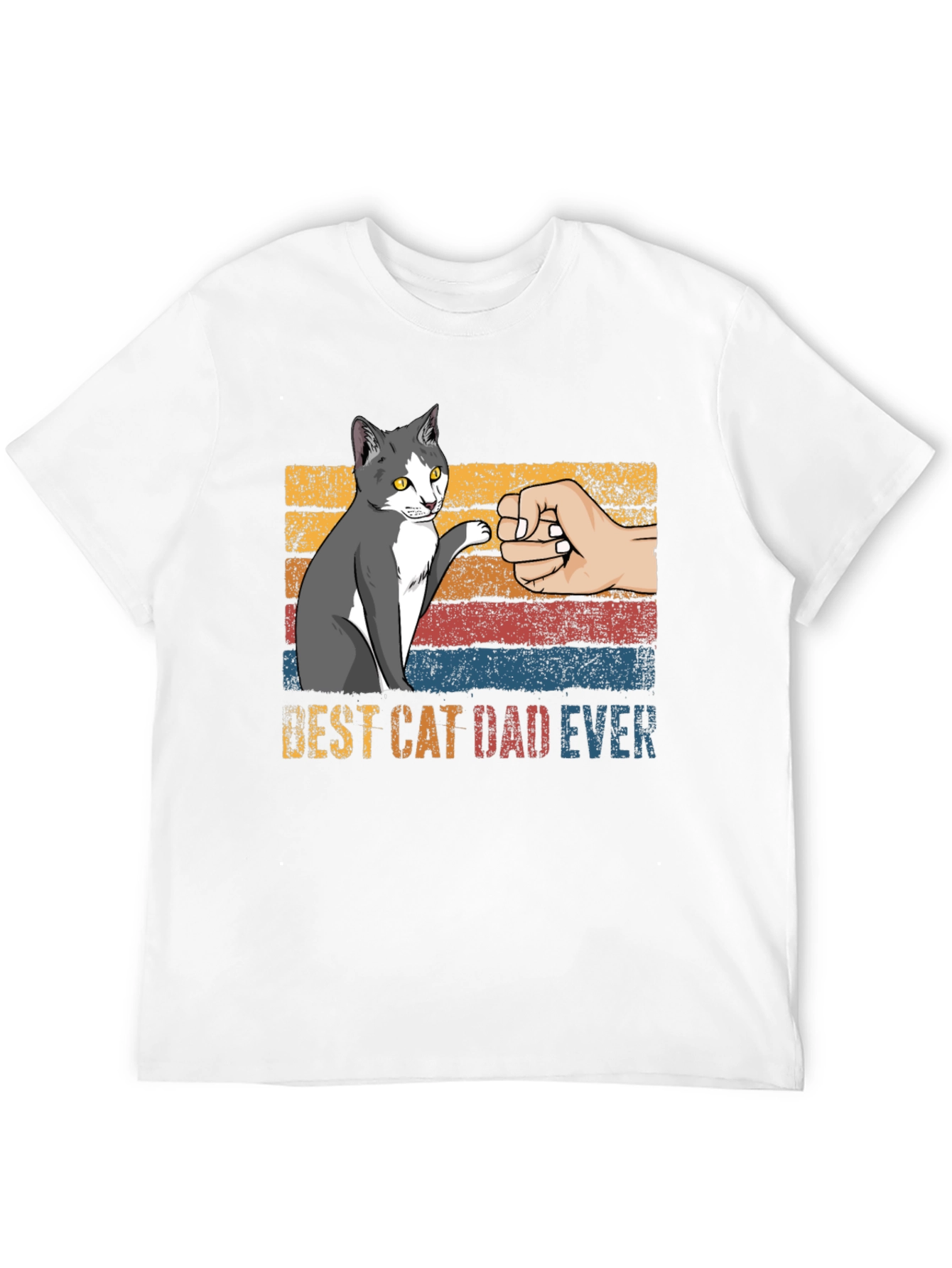 Best Cat Dad Ever Graphic T-Shirt
