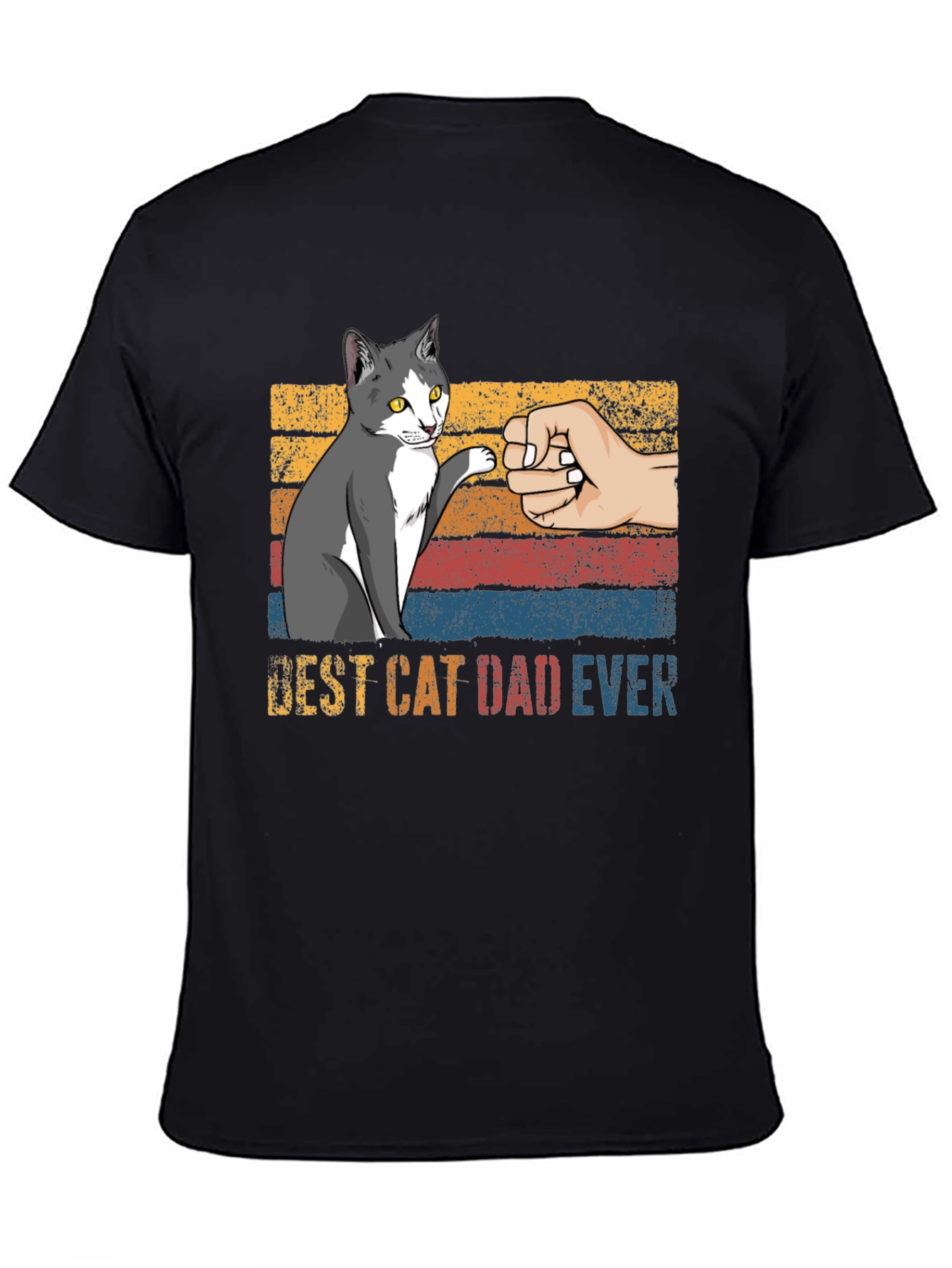 Best Cat Dad Ever Graphic T-Shirt