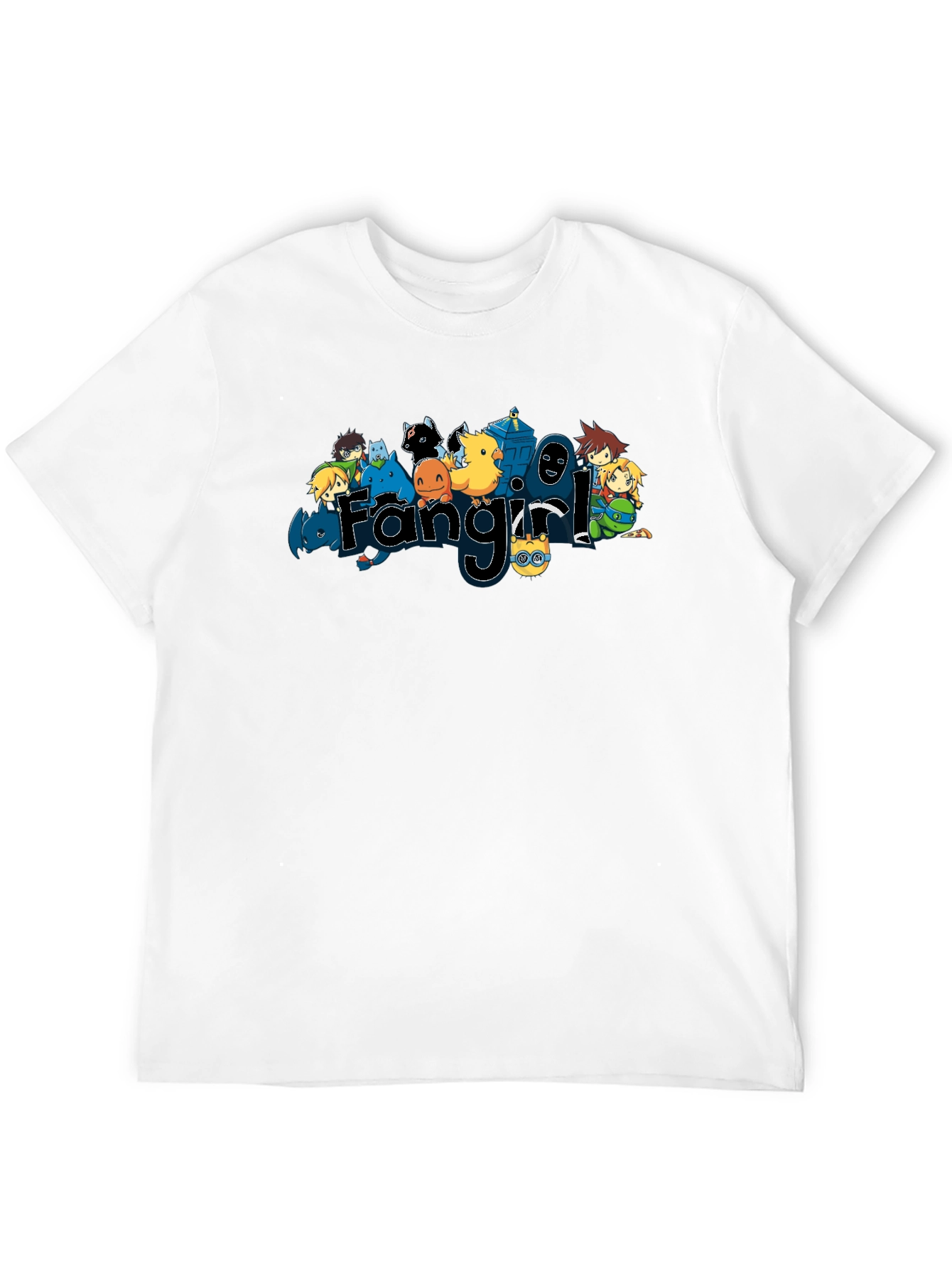 Fangirl Cartoon Character Graphic T-Shirt