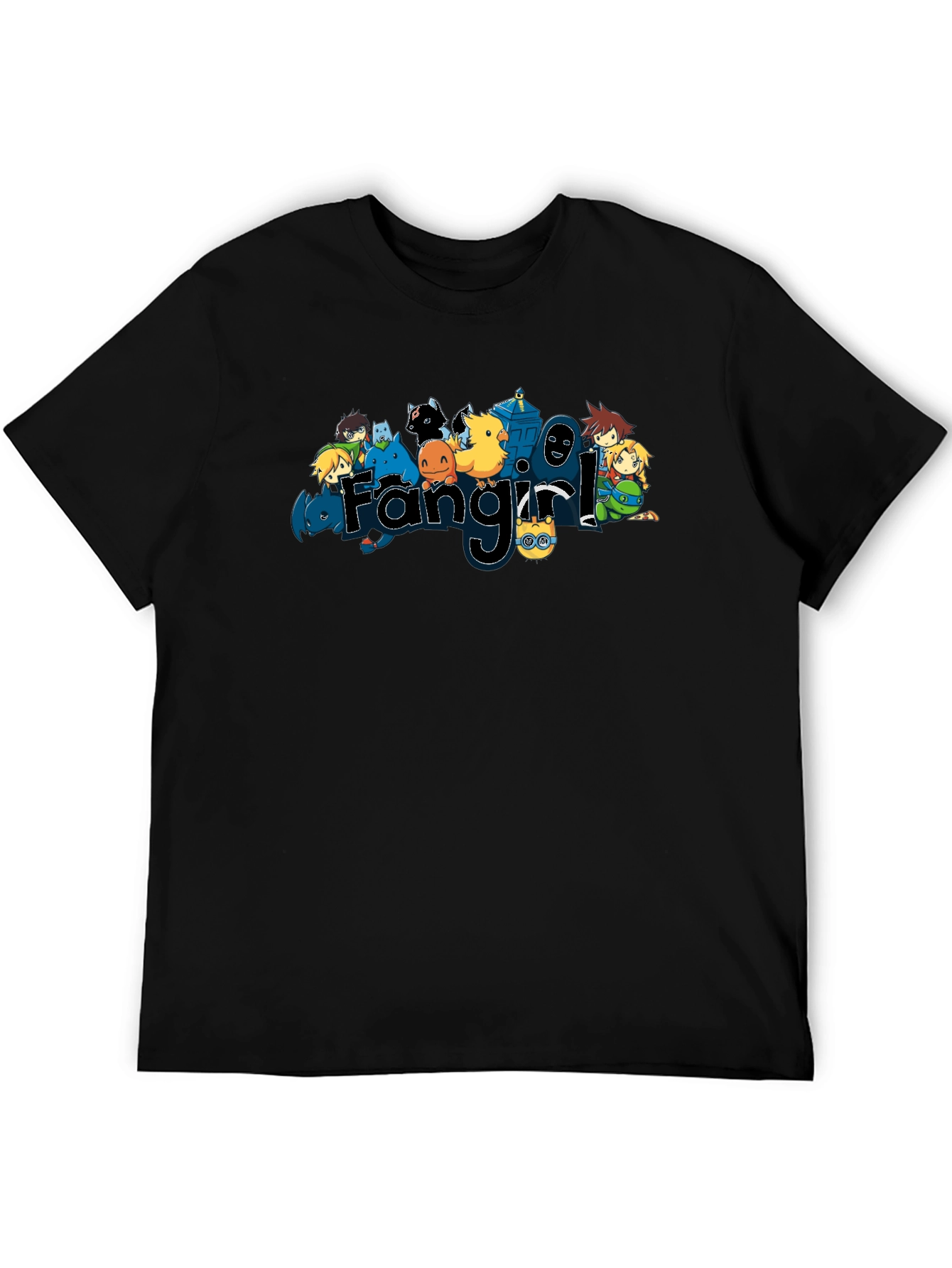 Fangirl Cartoon Character Graphic T-Shirt
