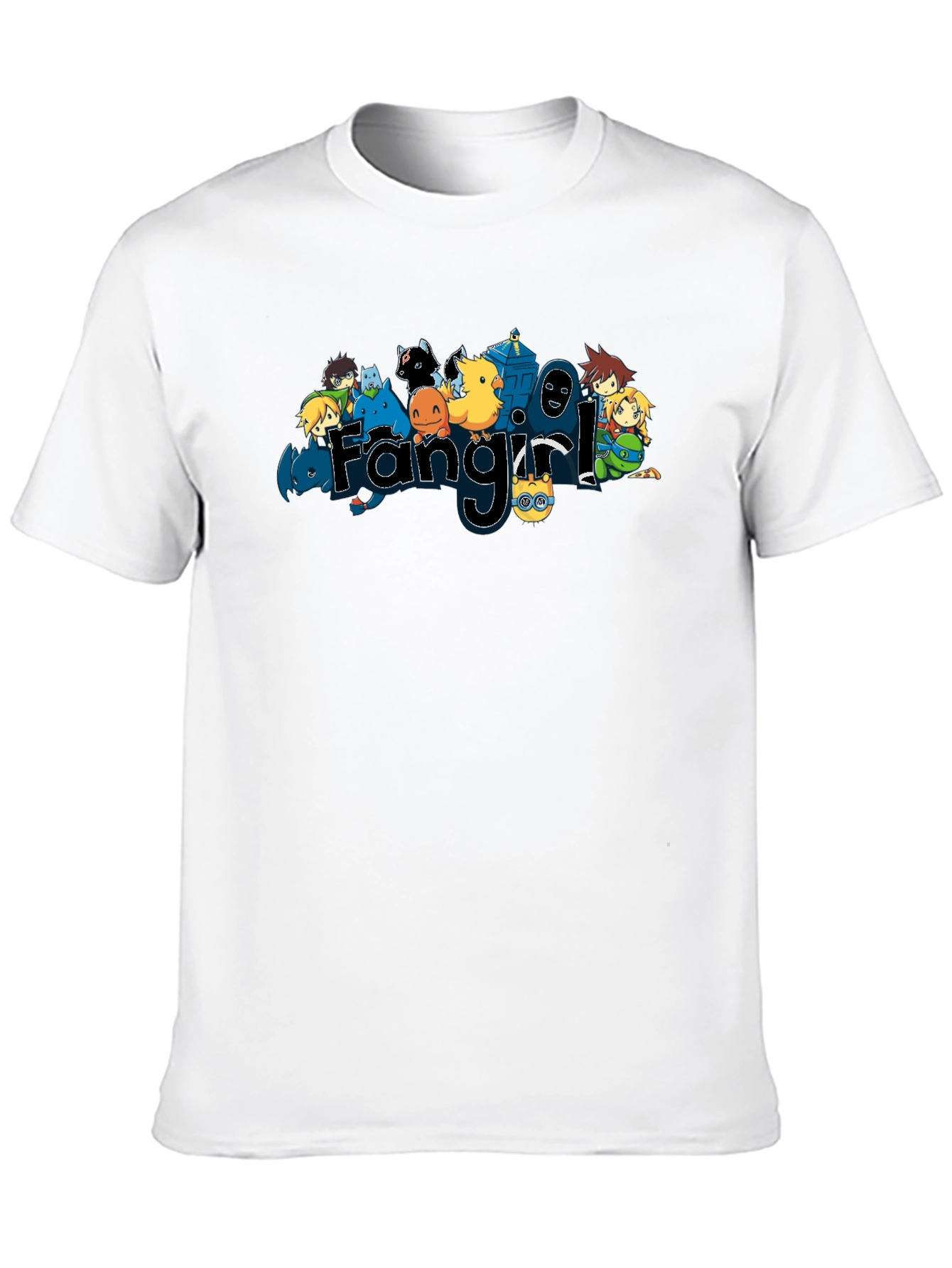 Fangirl Cartoon Character Graphic T-Shirt
