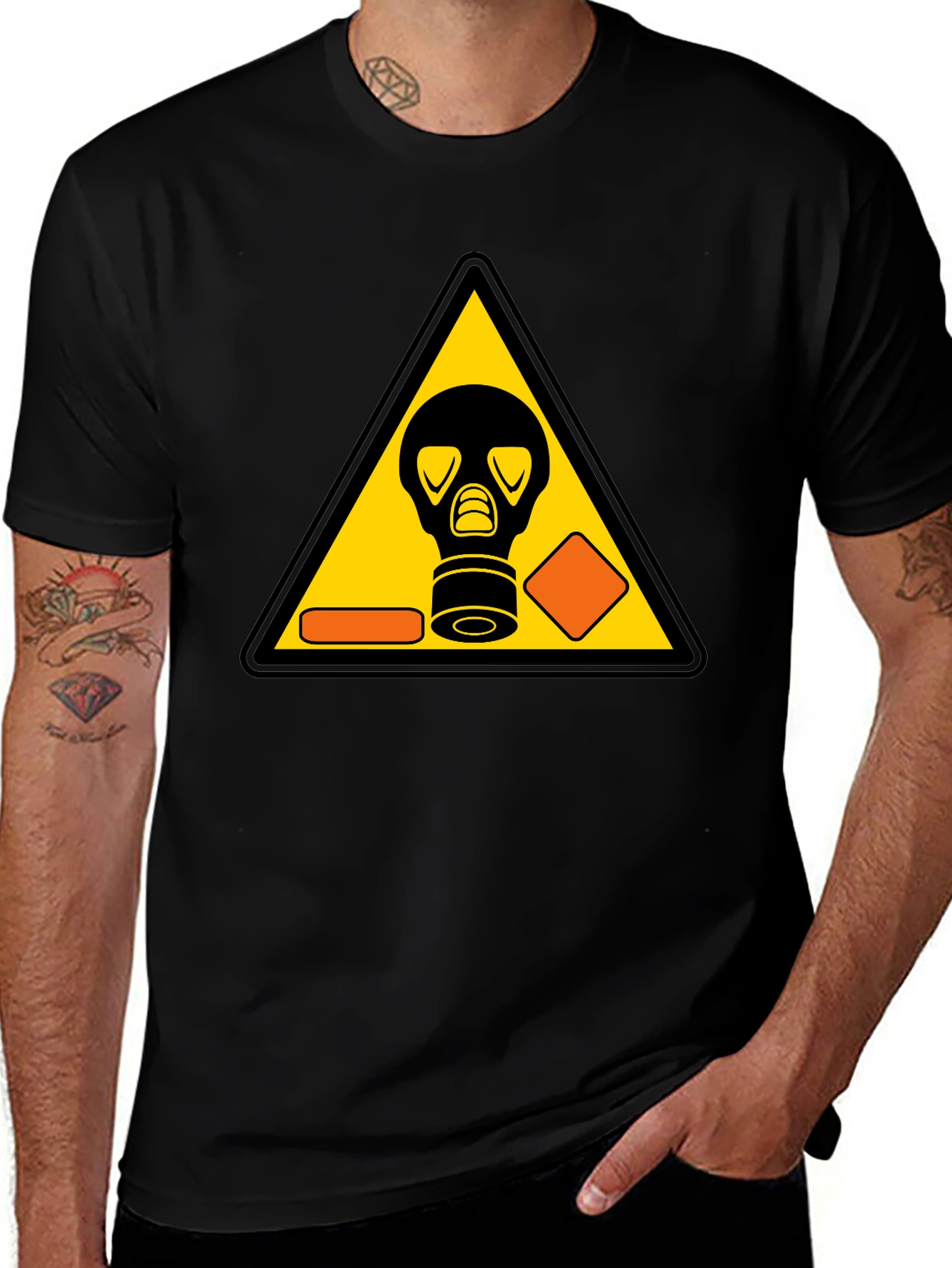 Hazard Gas Mask Graphic T-Shirt