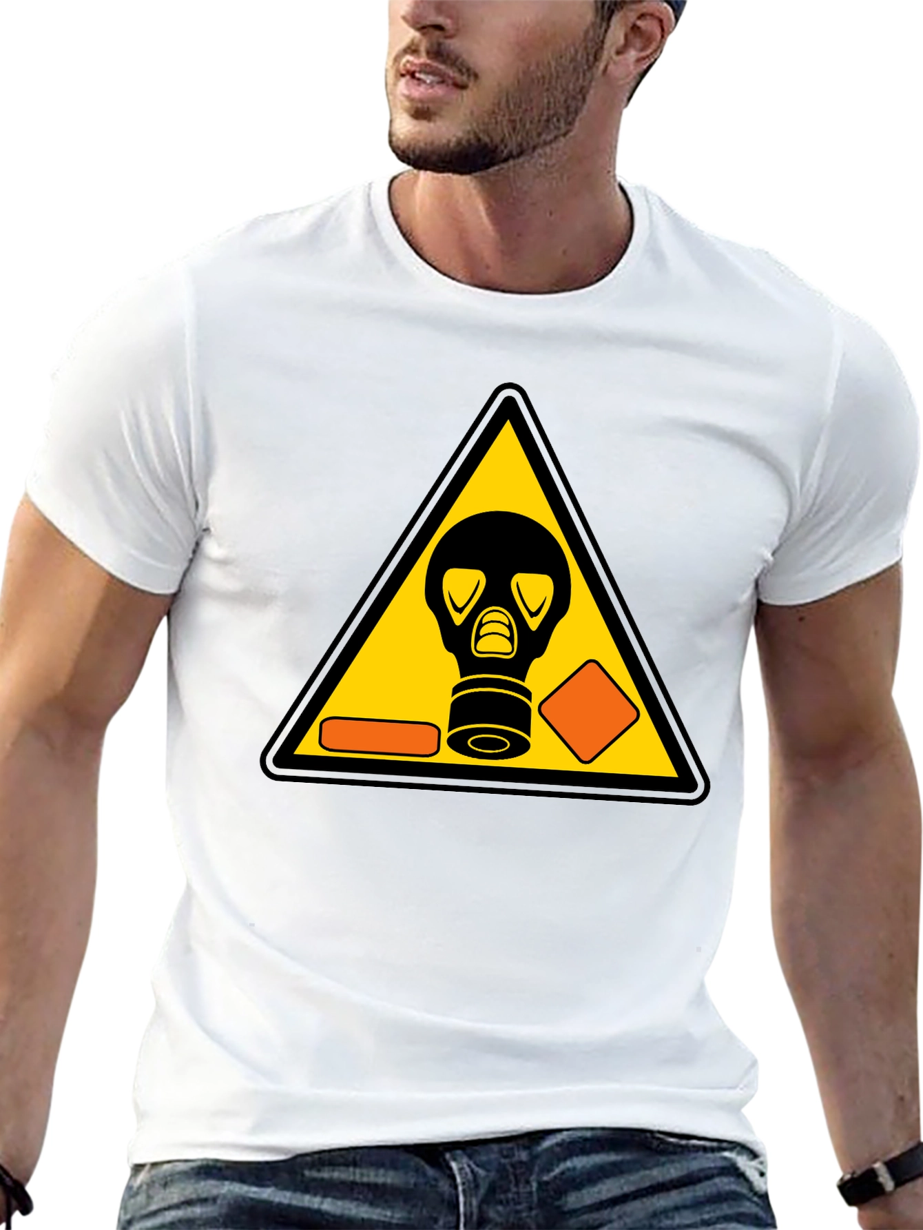 Hazard Gas Mask Graphic T-Shirt