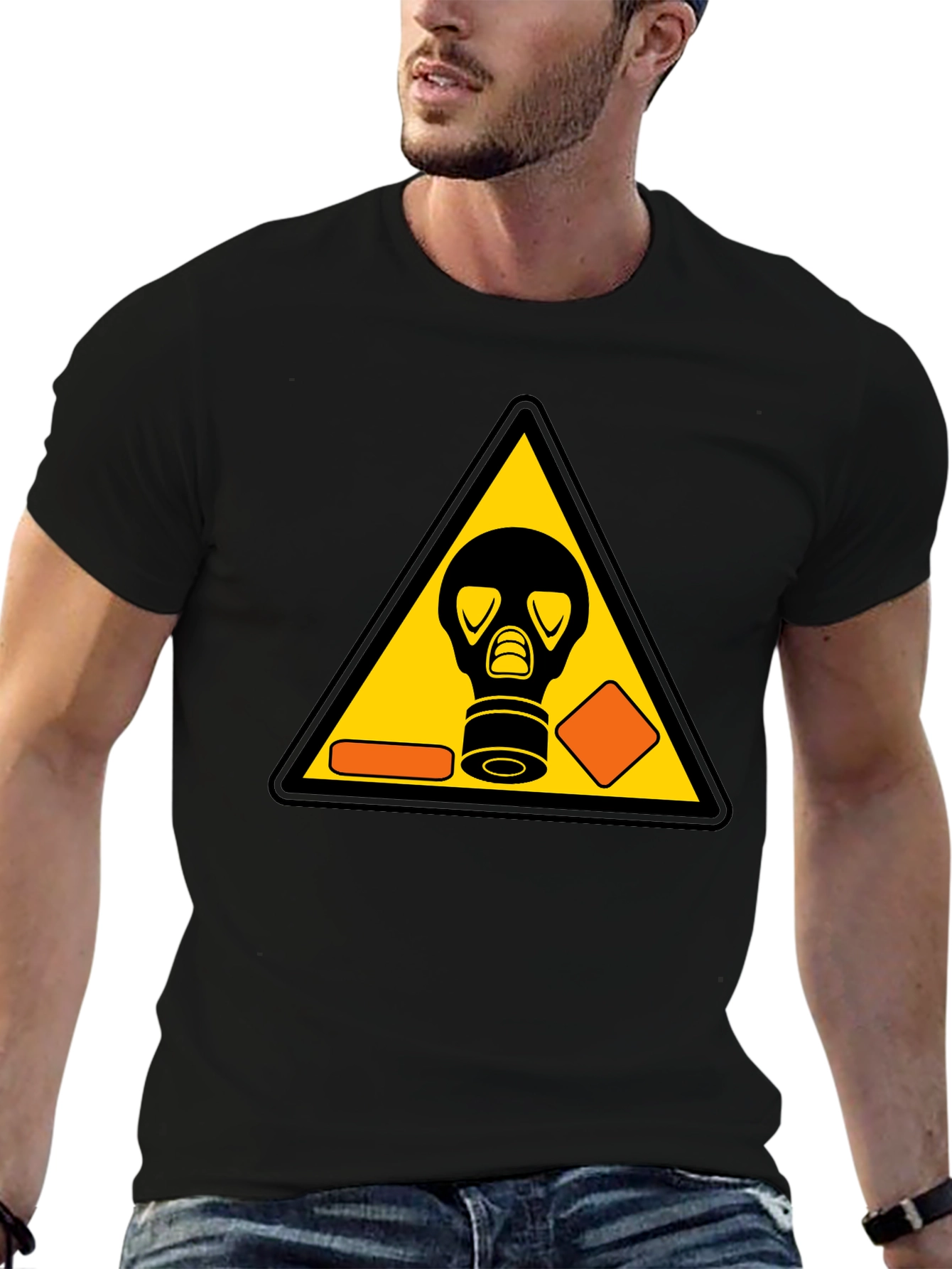Hazard Gas Mask Graphic T-Shirt