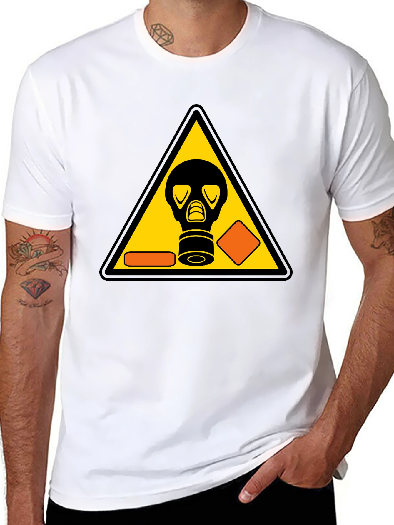 Hazard Gas Mask Graphic T-Shirt