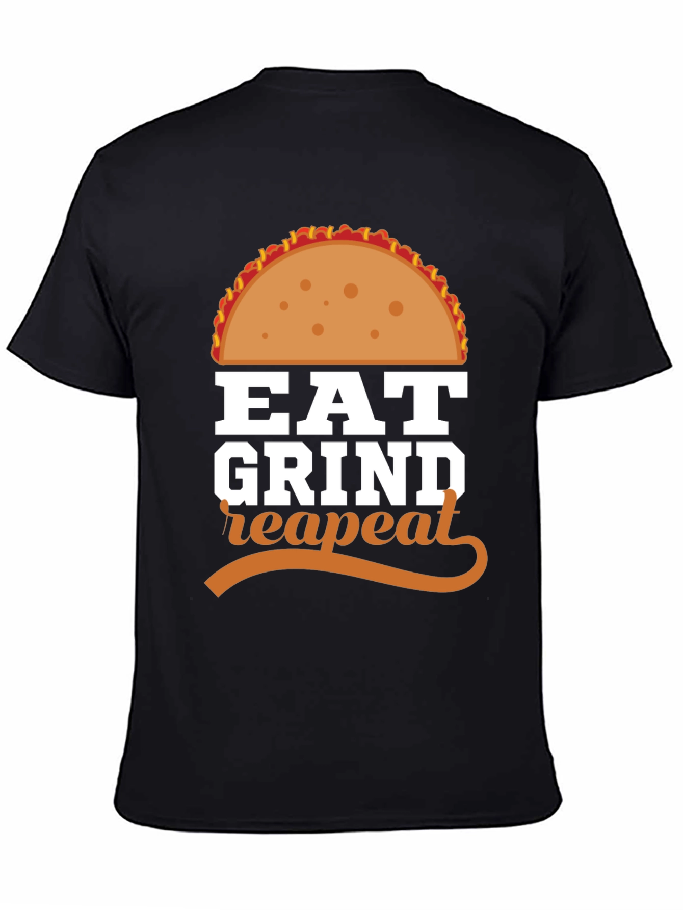 Eat Grind Repeat Taco Graphic T-Shirt