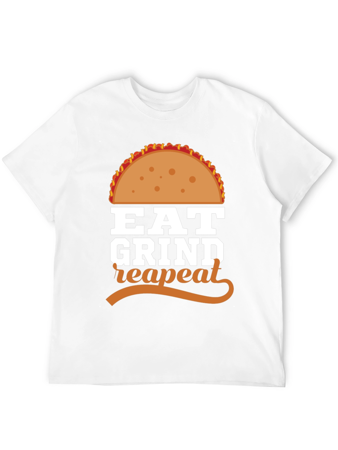 Eat Grind Repeat Taco Graphic T-Shirt