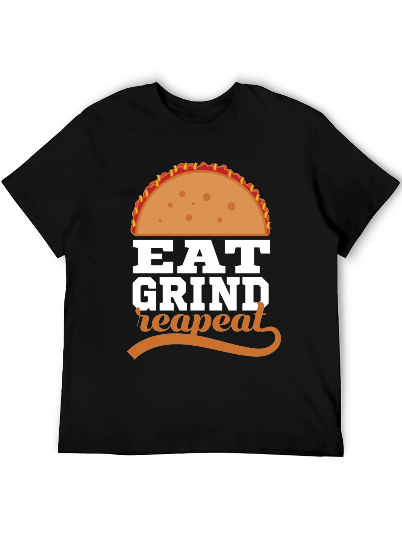 Eat Grind Repeat Taco Graphic T-Shirt