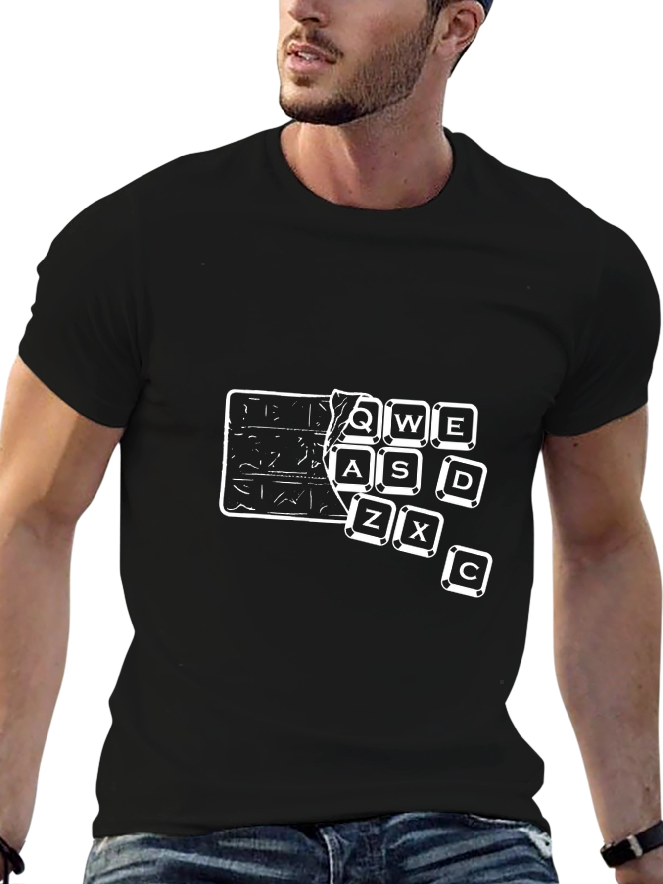 QWERTY Keyboard T-Shirt - Gamer Edition