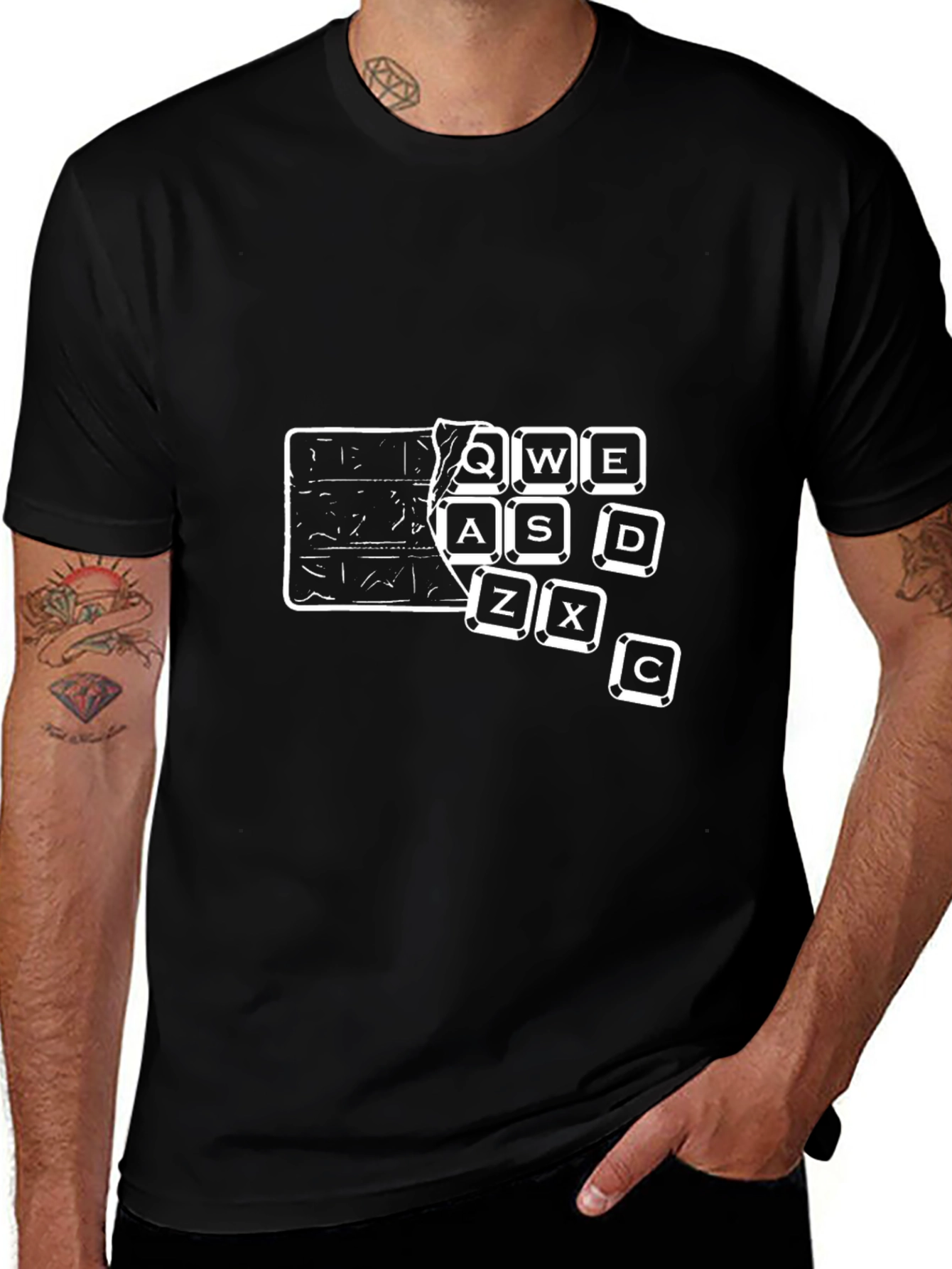 QWERTY Keyboard T-Shirt - Gamer Edition
