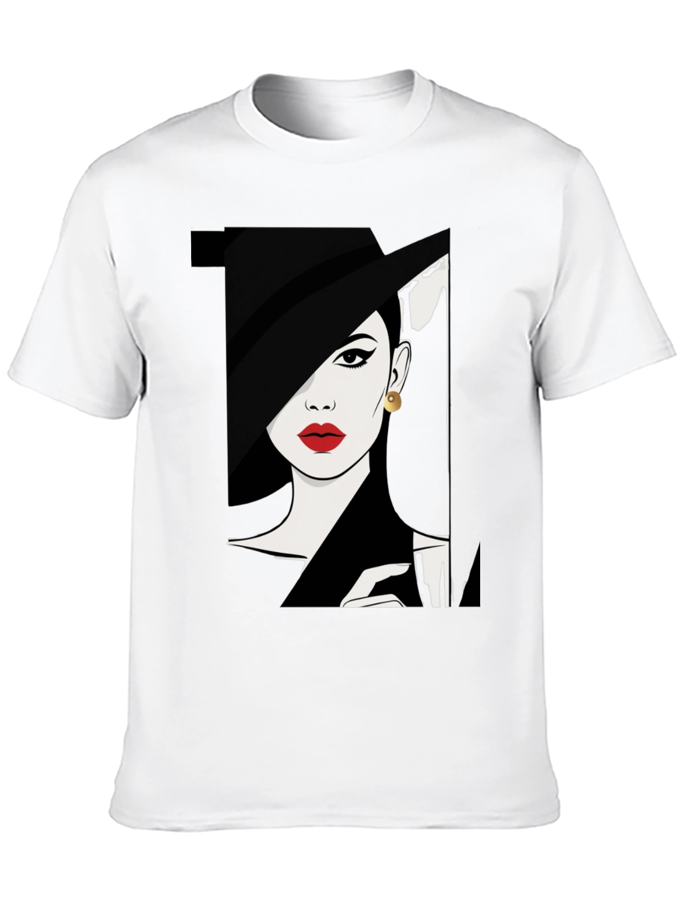 Audrey Hepburn Style Graphic Tee - Classic Chic Fashion