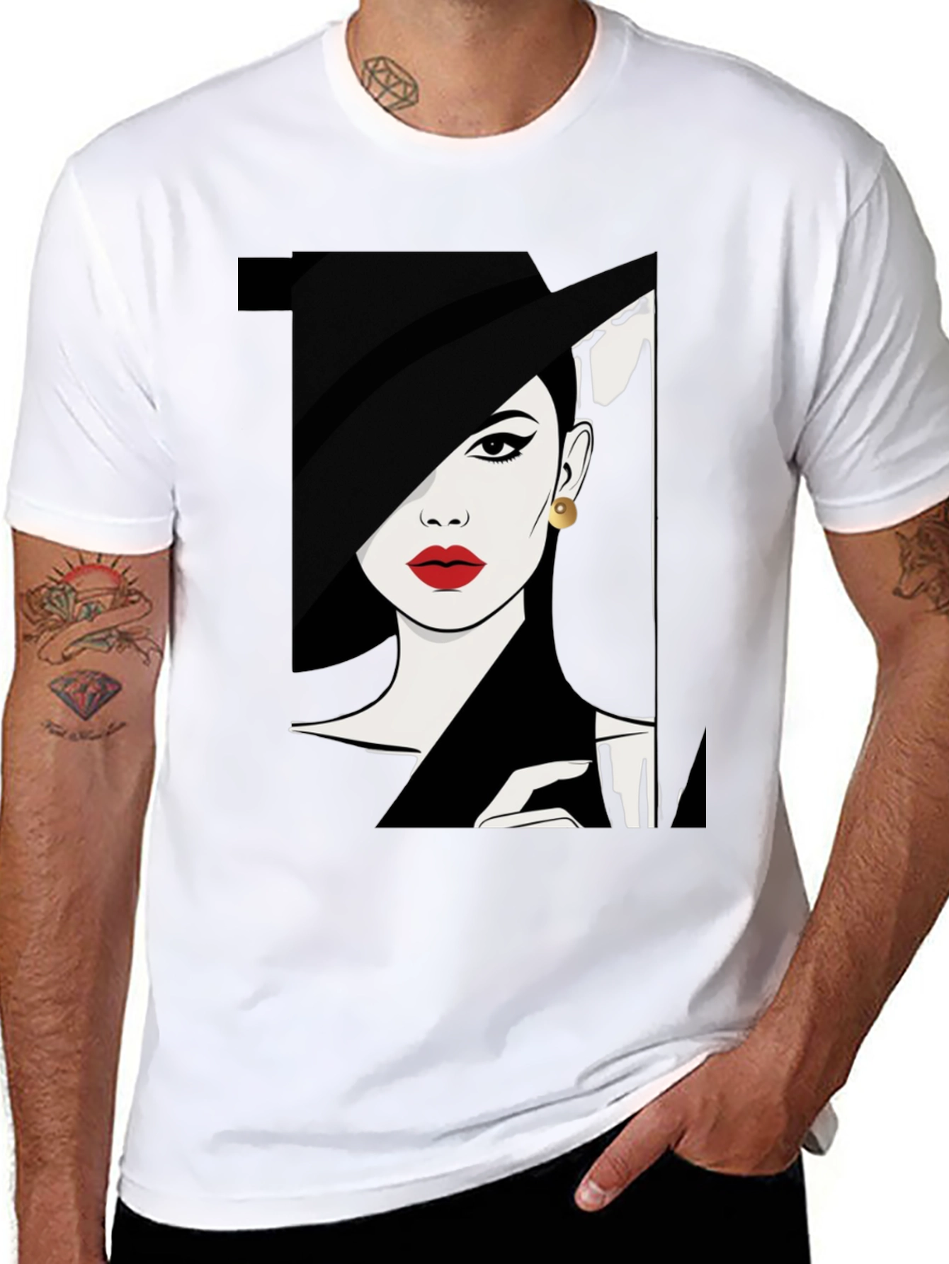 Audrey Hepburn Style Graphic Tee - Classic Chic Fashion