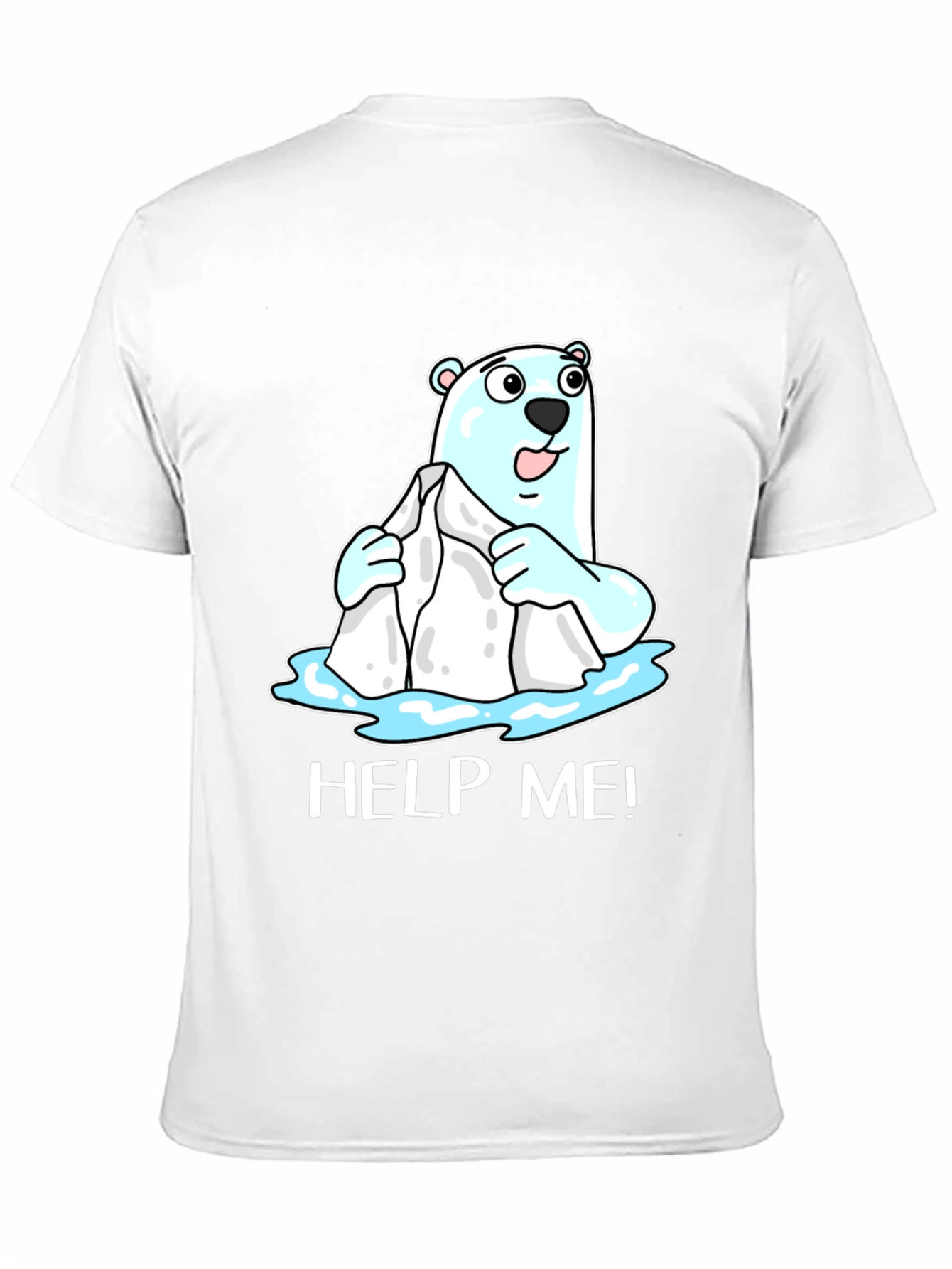 Help Me Polar Bear Graphic T-Shirt