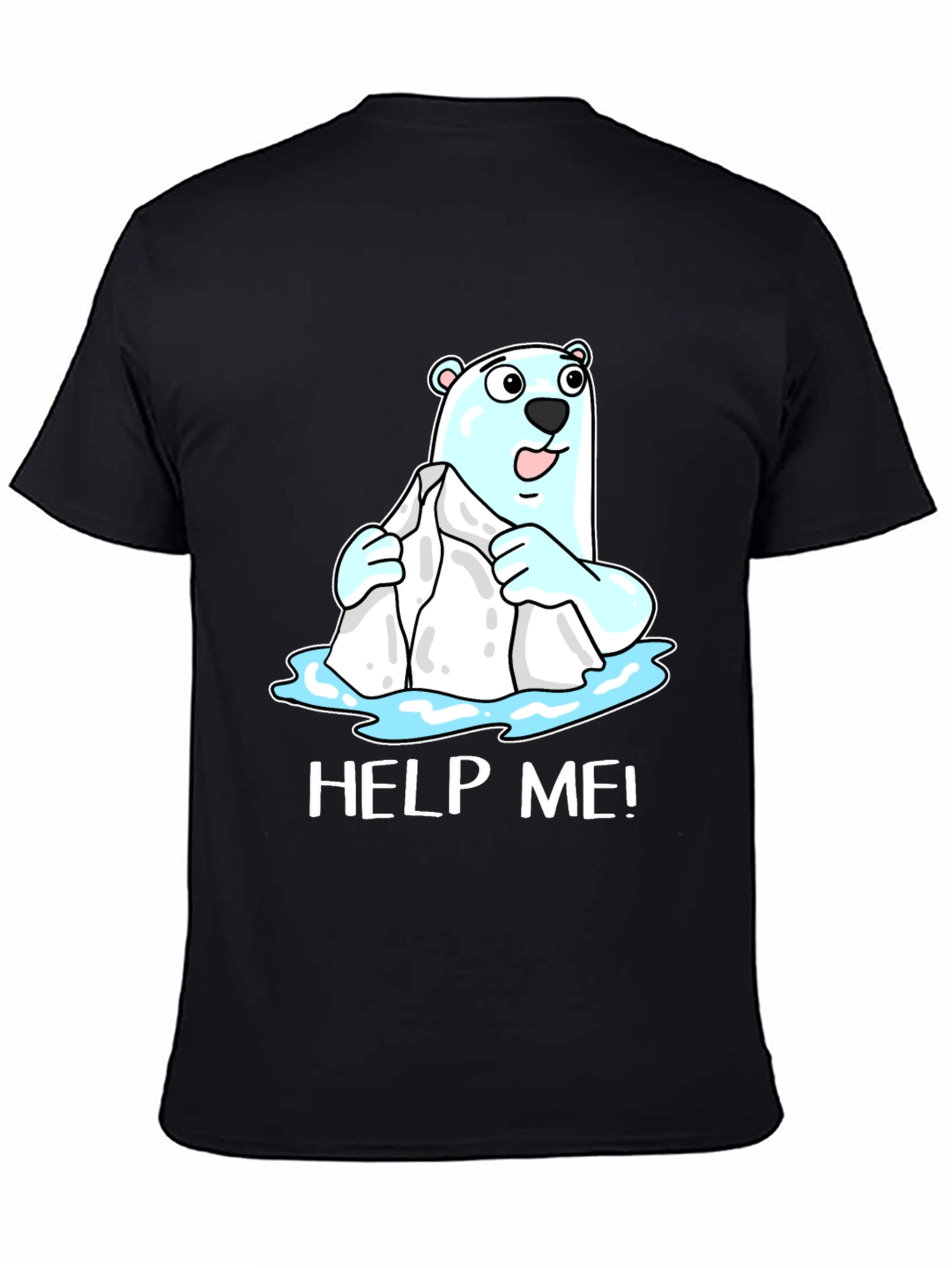 Help Me Polar Bear Graphic T-Shirt