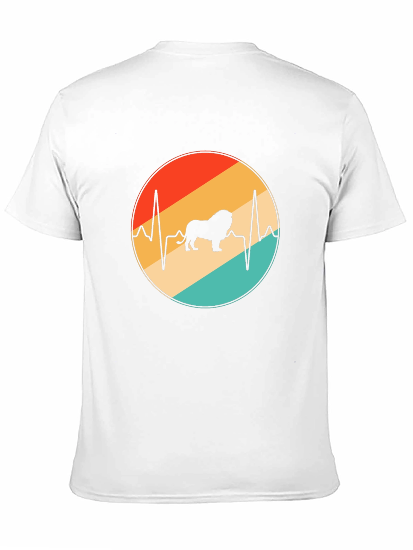 Lion Heartbeat Graphic Tee - Black