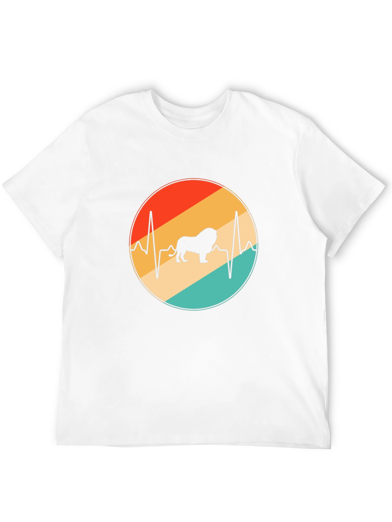 Lion Heartbeat Graphic Tee - Black