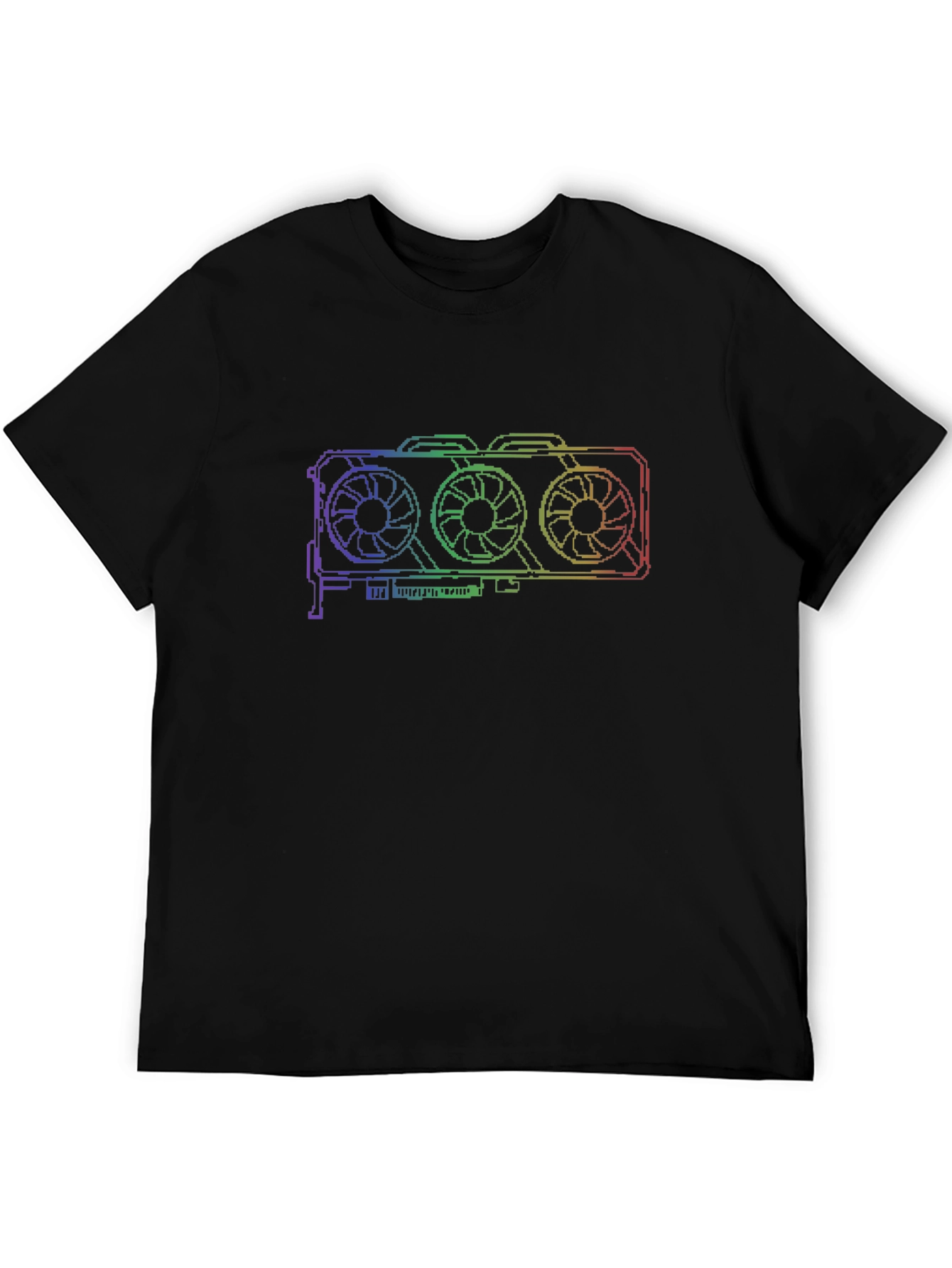 PC Gaming GPU Rainbow Graphic T-Shirt
