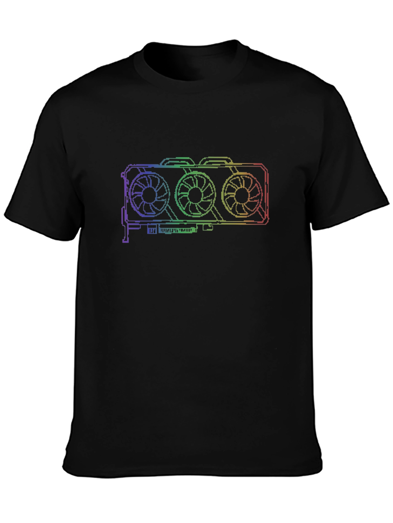 PC Gaming GPU Rainbow Graphic T-Shirt