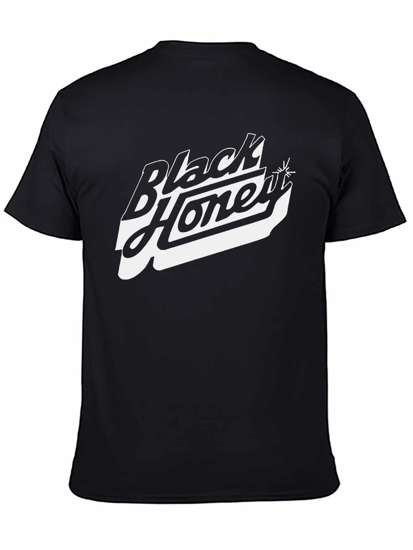 Black Honey Graphic Tee - Classic Black Cotton T-Shirt