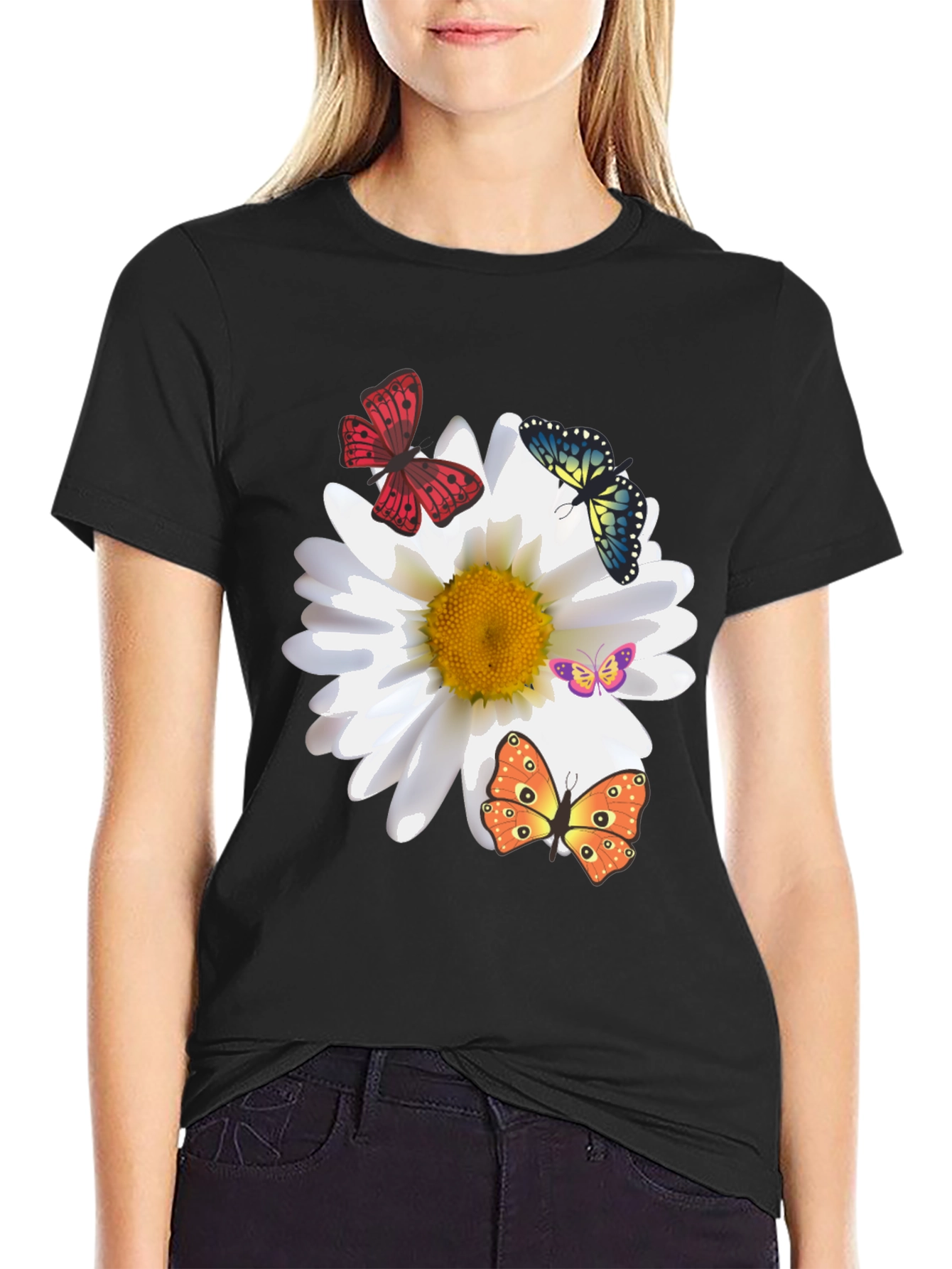 Butterfly & Daisy Graphic Tee