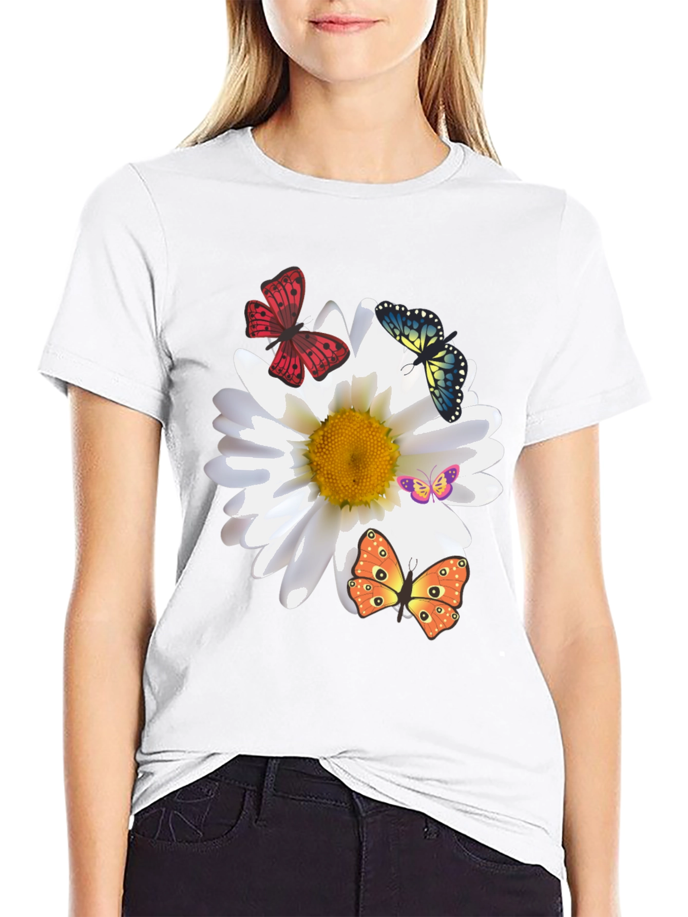 Butterfly & Daisy Graphic Tee