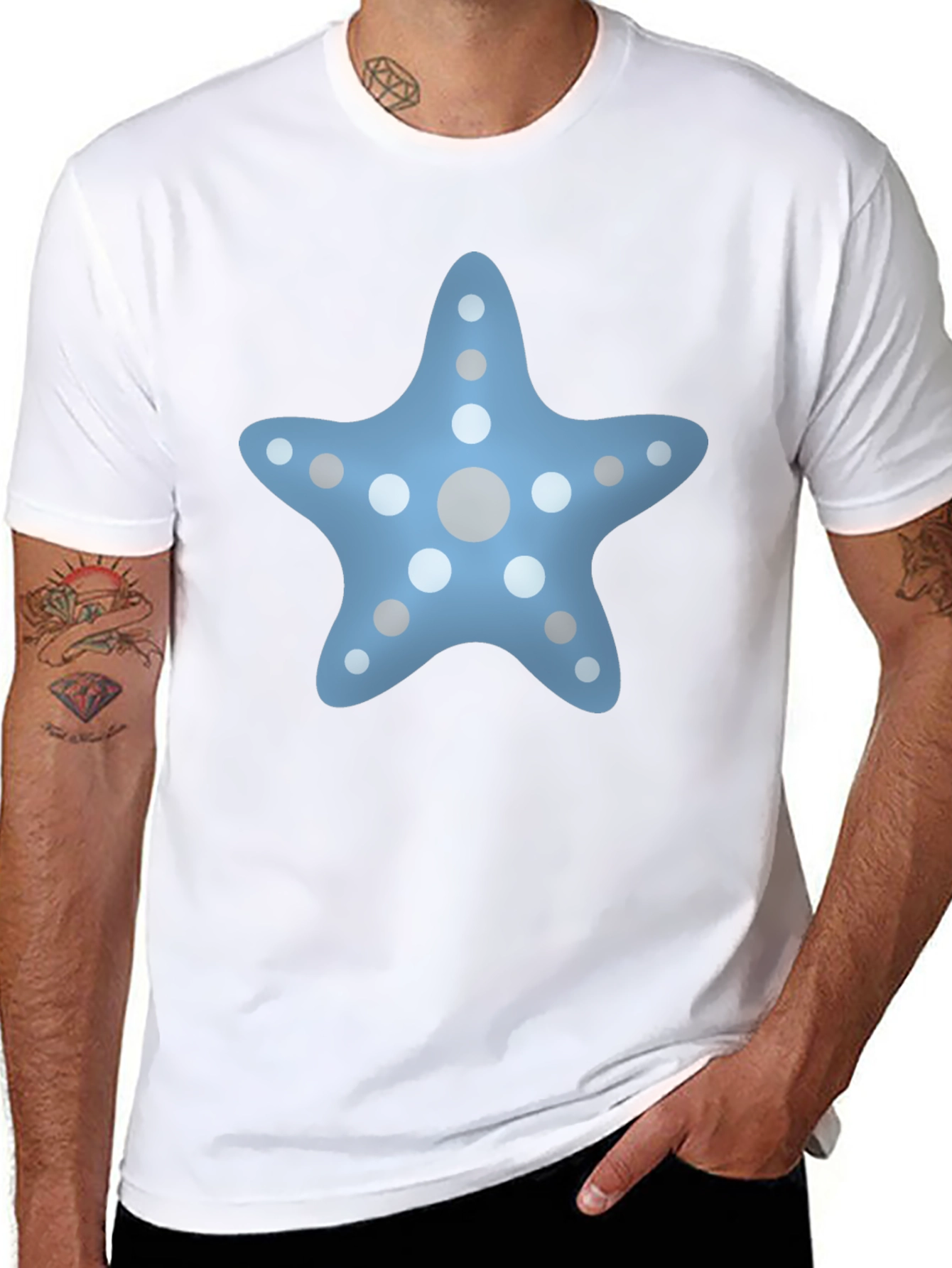 Starfish Graphic Tee - Black Cotton Blend