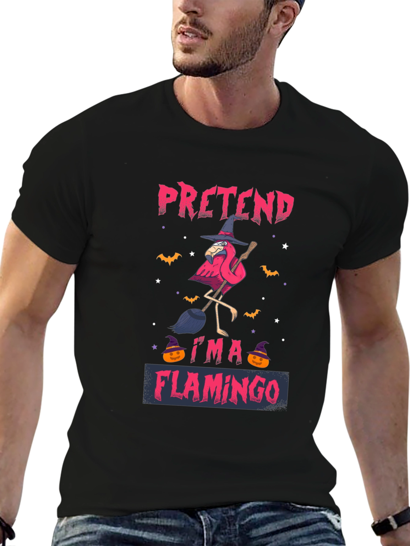 Pretend Im A Flamingo Halloween T-Shirt