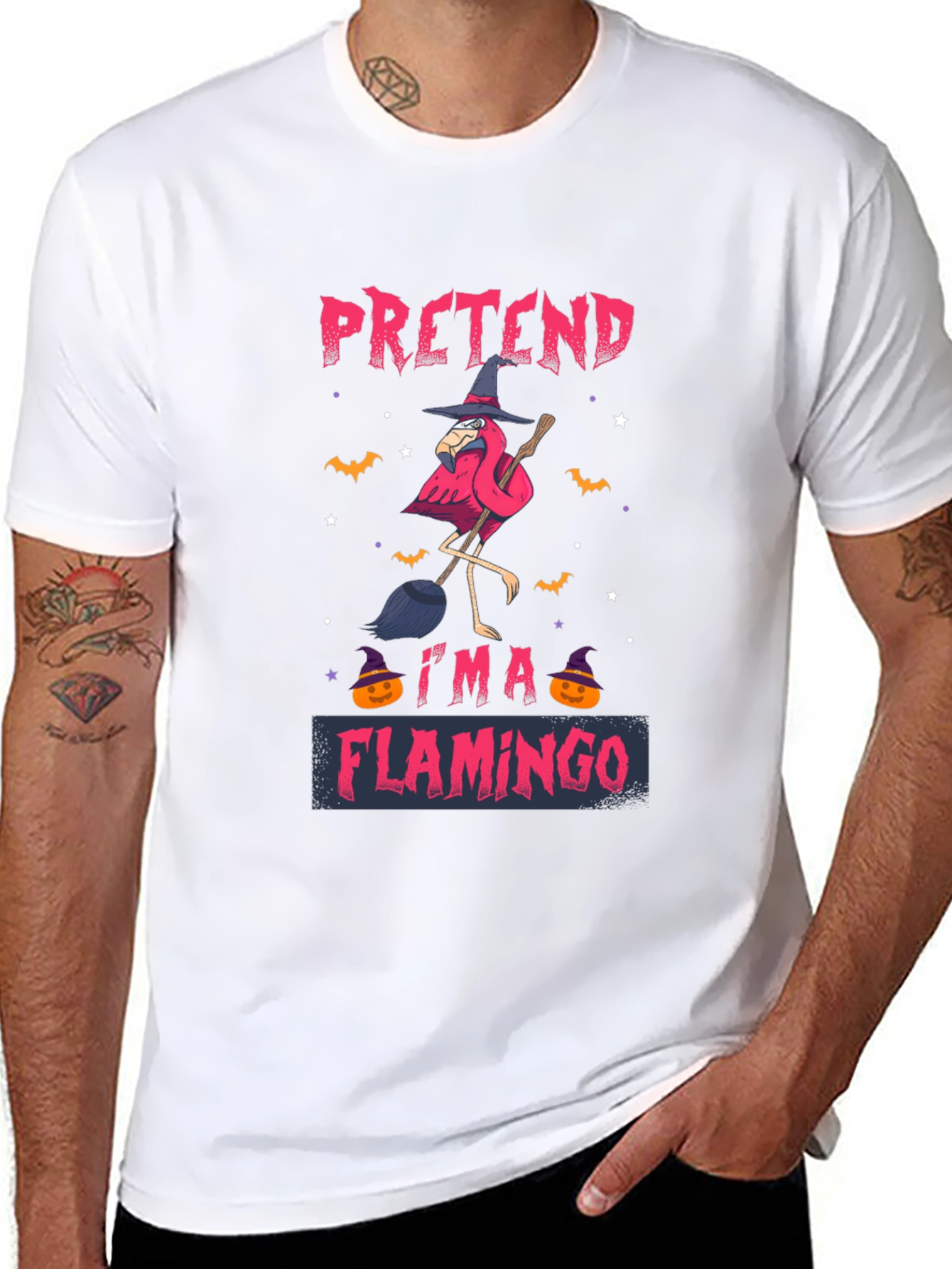 Pretend Im A Flamingo Halloween T-Shirt