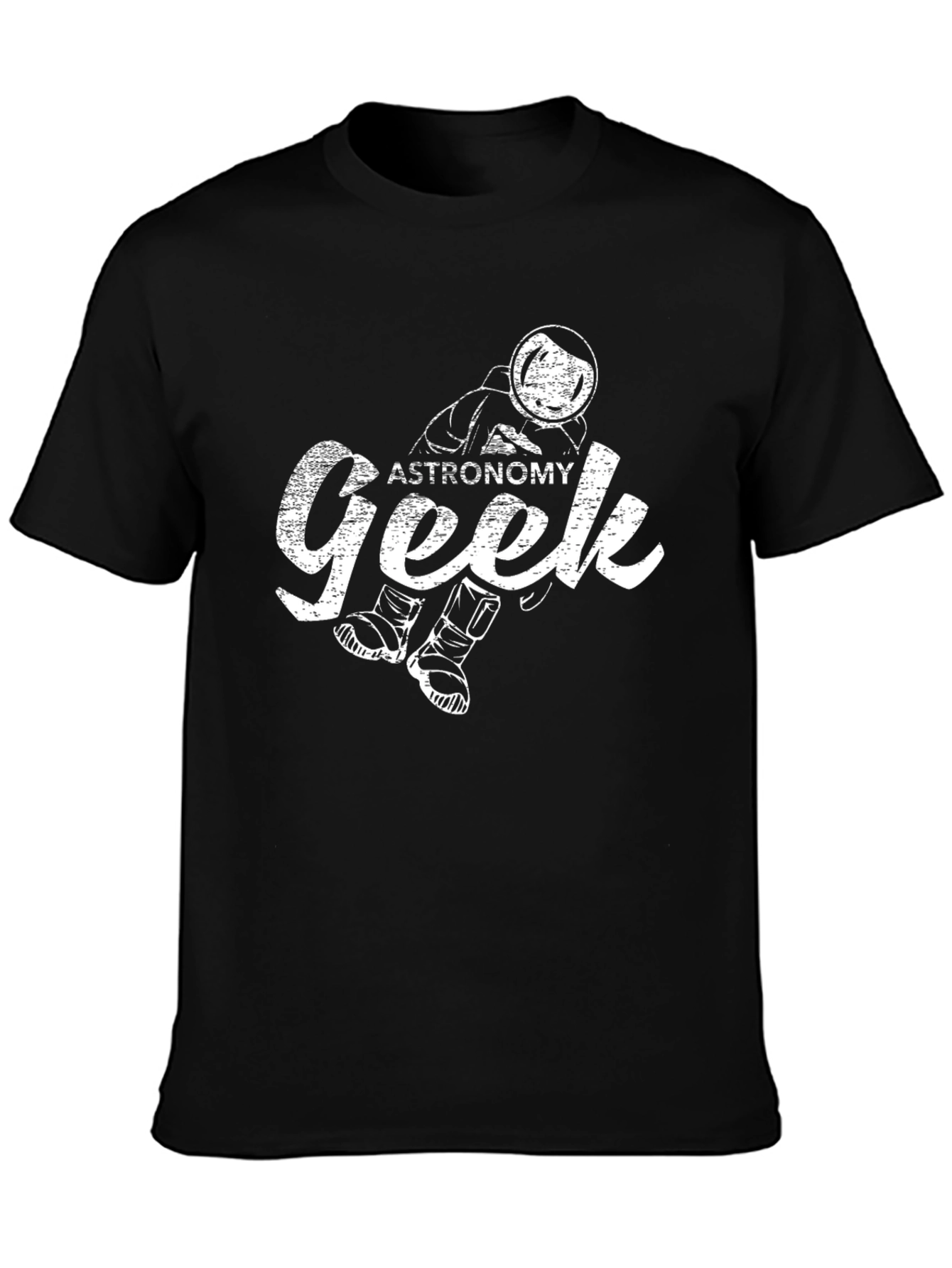 Astronomy Geek Graphic T-Shirt - Unisex Black Tee