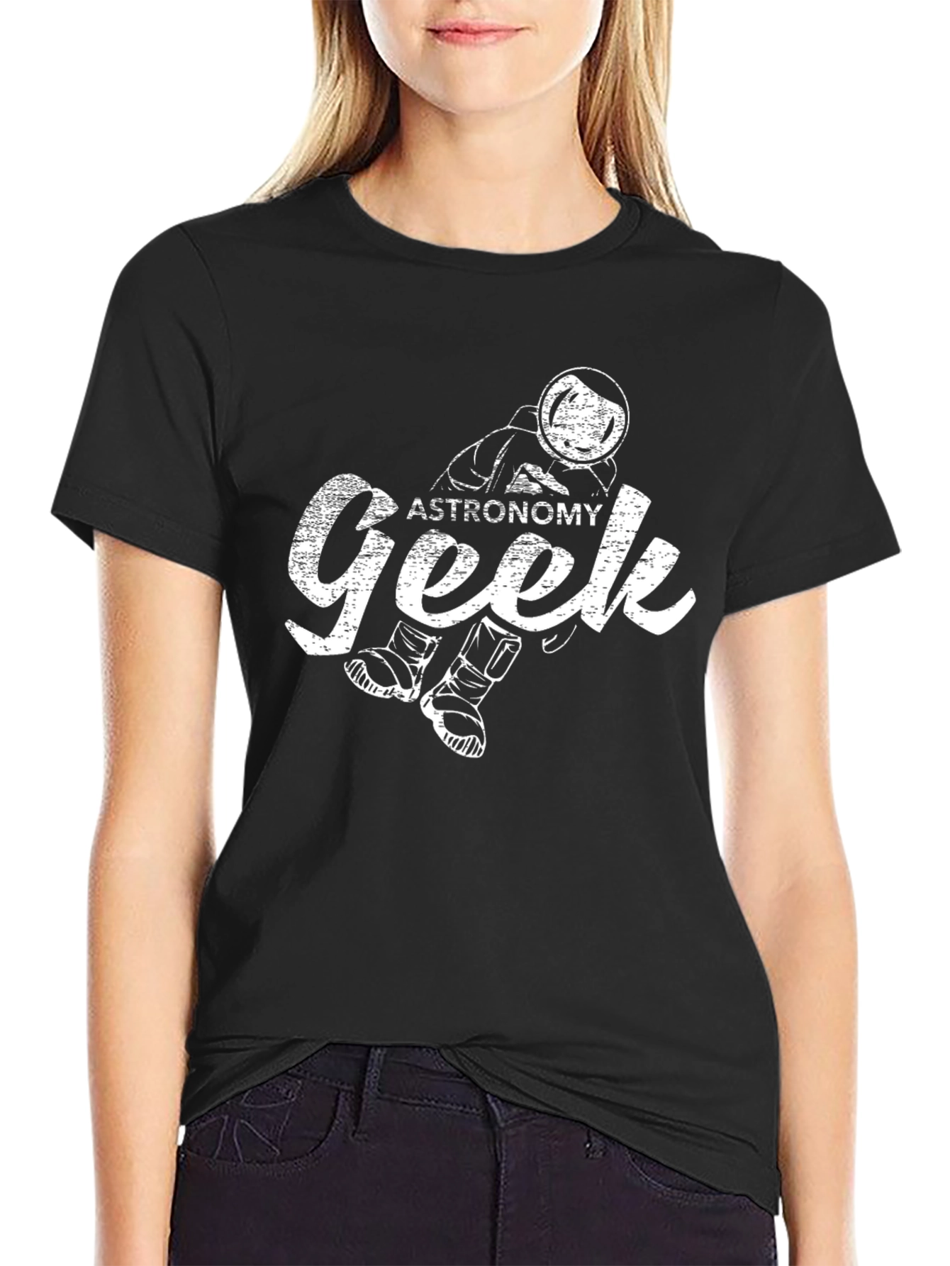 Astronomy Geek Graphic T-Shirt - Unisex Black Tee