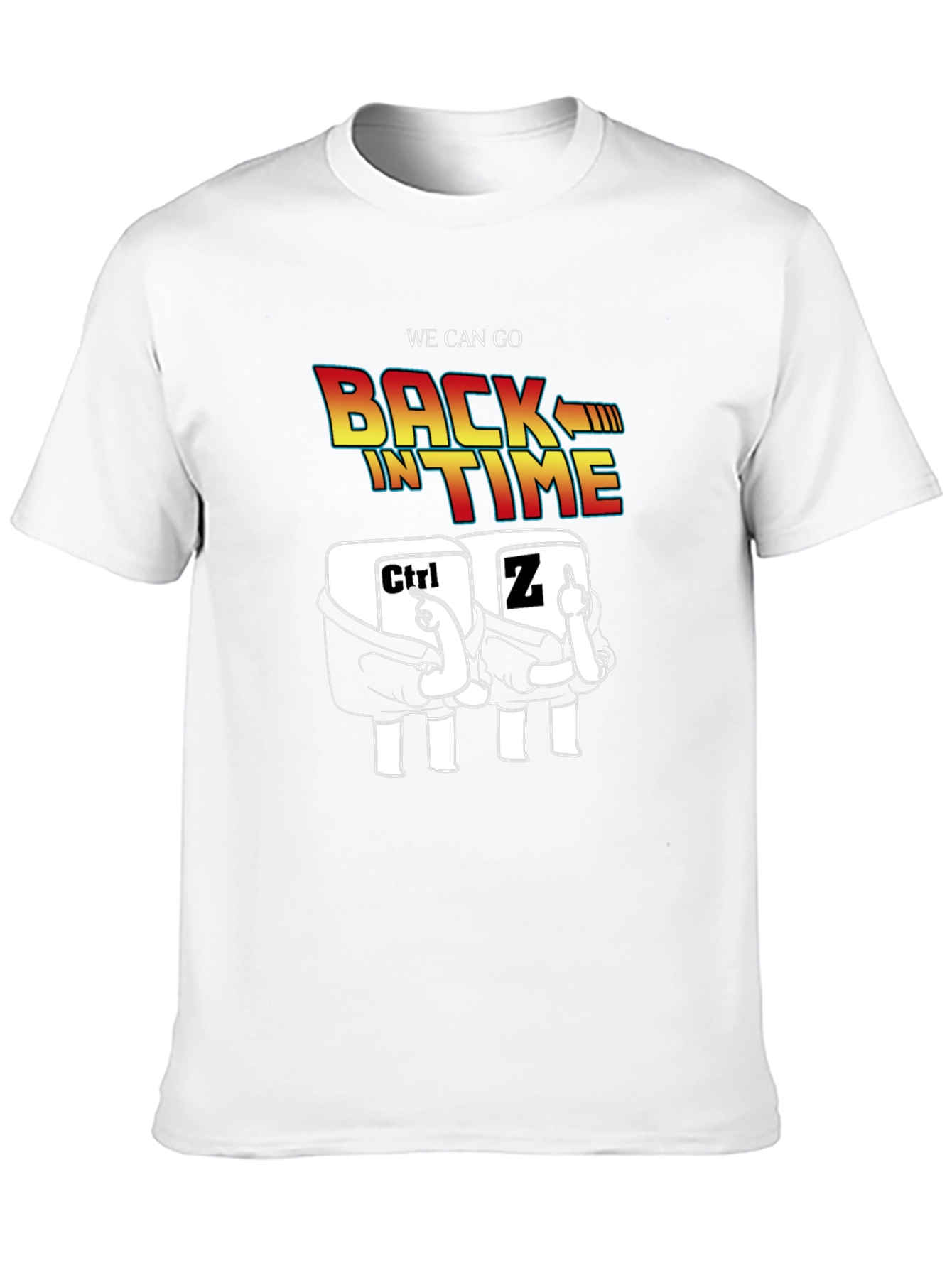 Ctrl+Z Back in Time Black T-Shirt