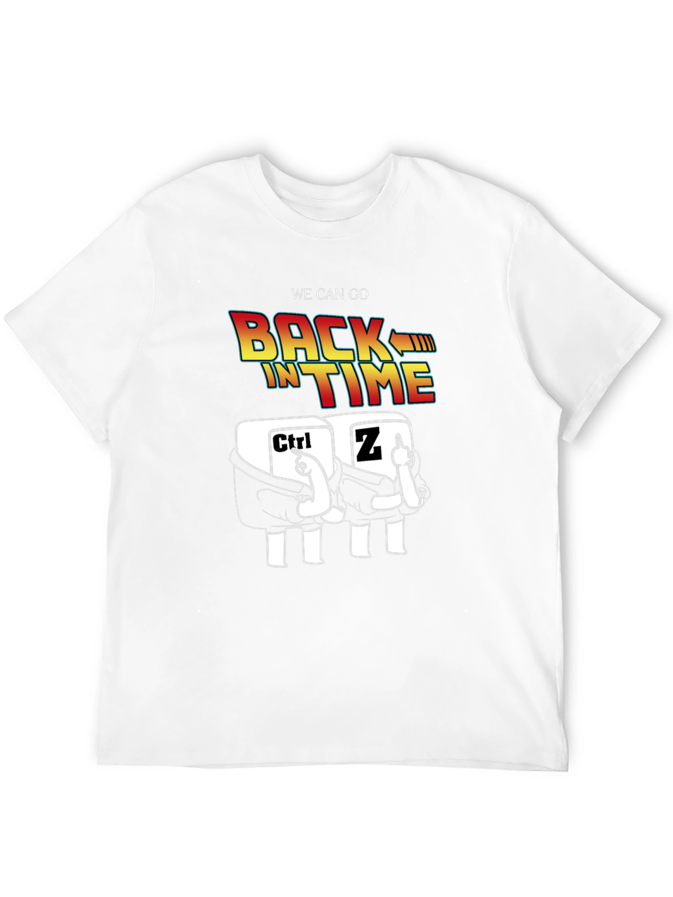 Ctrl+Z Back in Time Black T-Shirt
