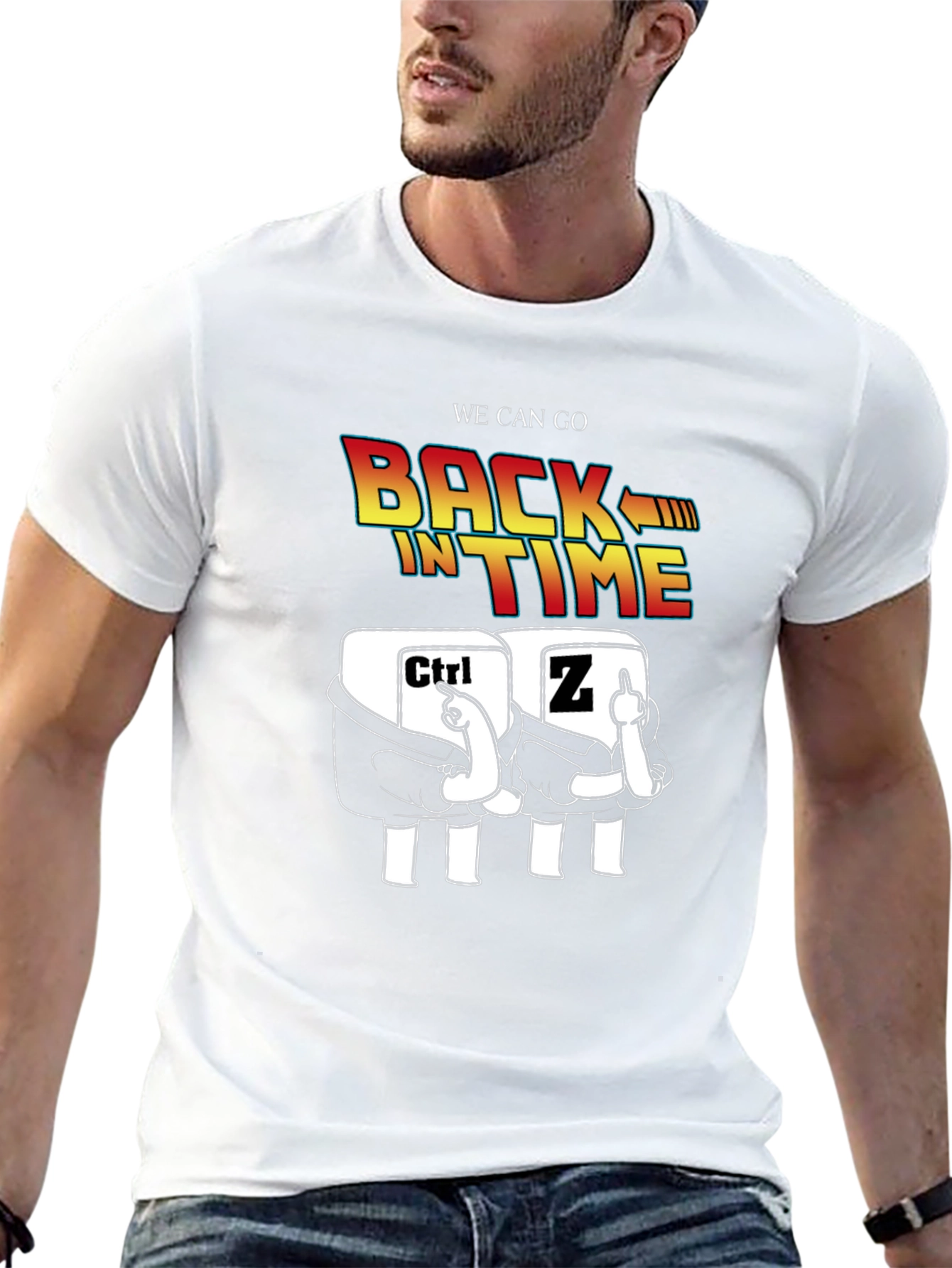 Ctrl+Z Back in Time Black T-Shirt
