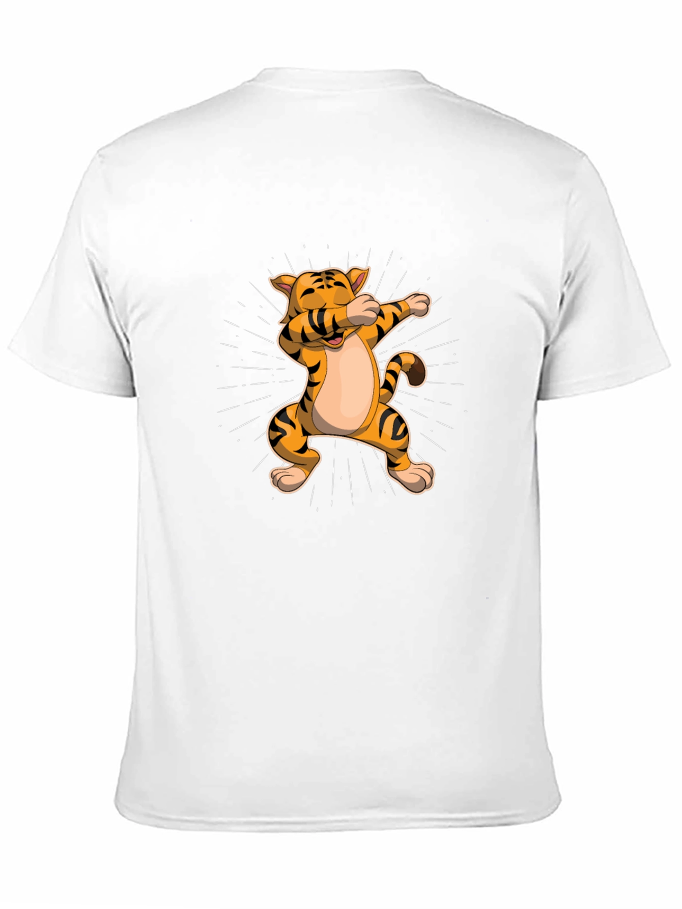 Dabbing Tiger Graphic Tee - Trendy Black T-Shirt