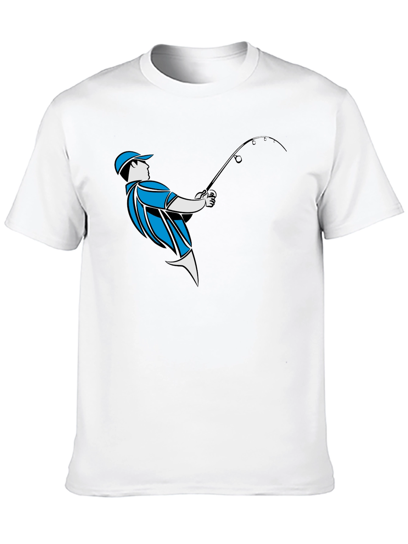 Fishing Graphic Tee - Black