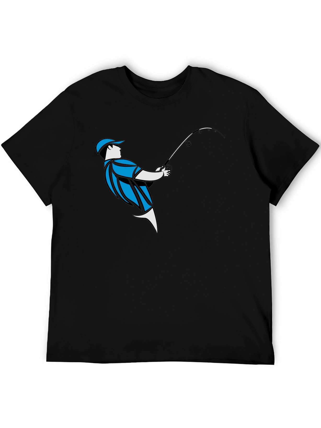 Fishing Graphic Tee - Black