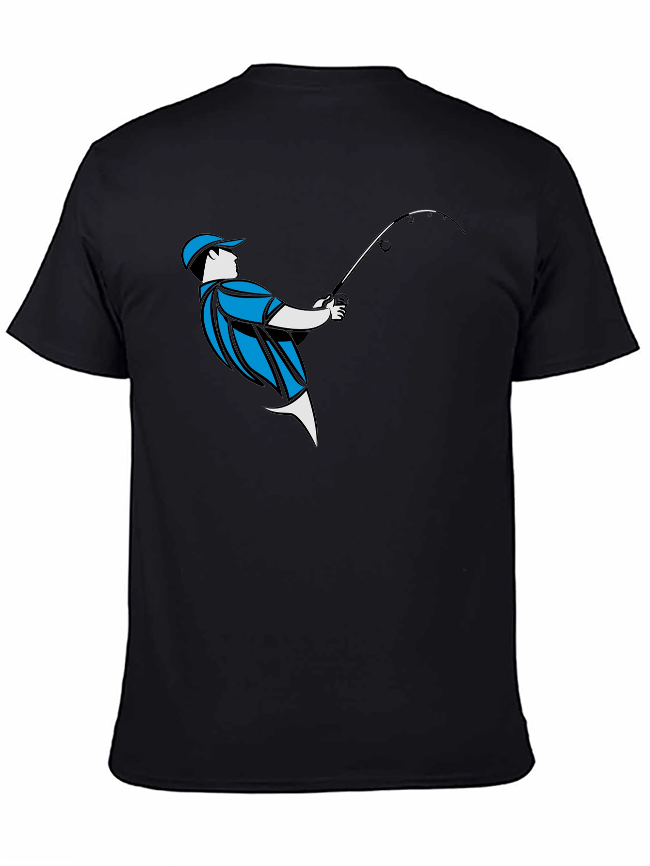 Fishing Graphic Tee - Black